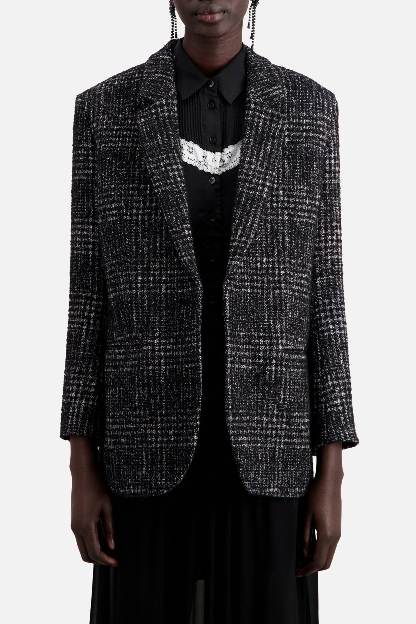 SUIT JACKET ONLY BLACK WHITE 1