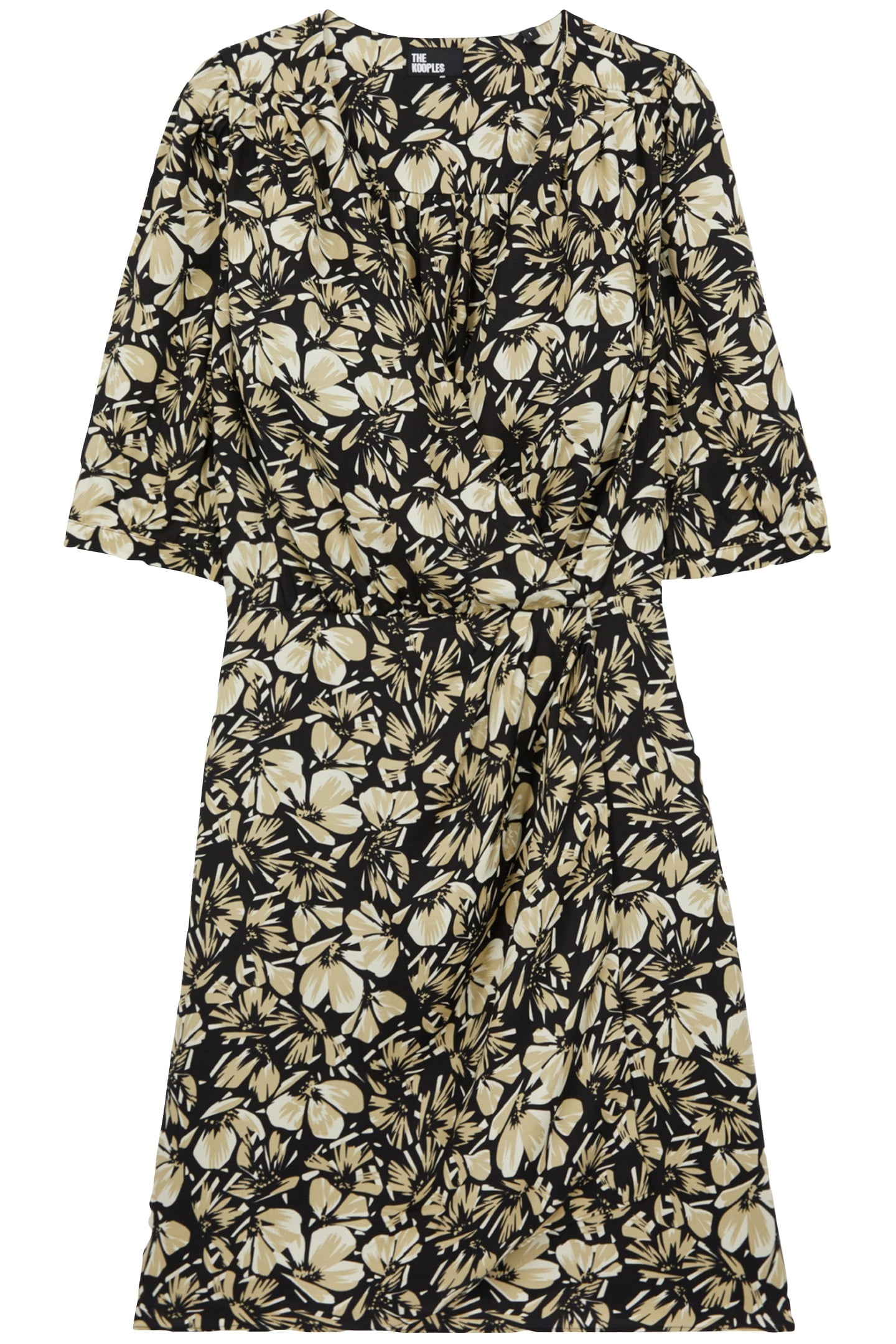 SHORT SLEEVE DRESS BLACK BROWN 4