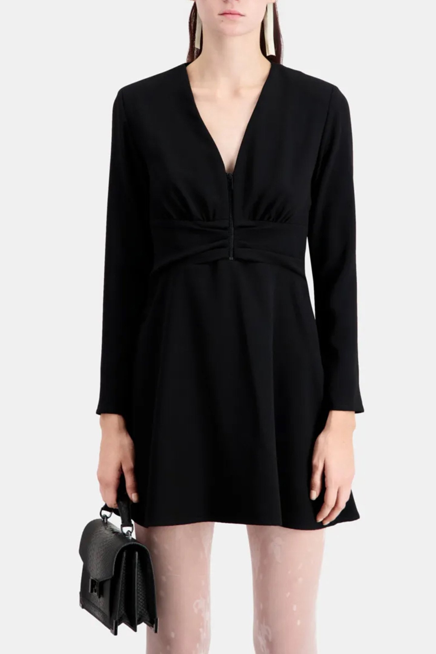 SHORT DRESS WITH LONG SLEEVES BLACK 1