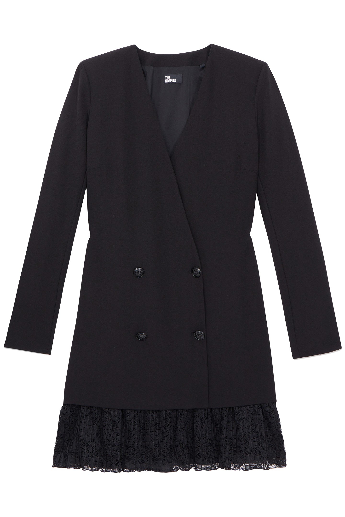 LONG-SLEEVED CROSSOVER DRESS BLACK 4