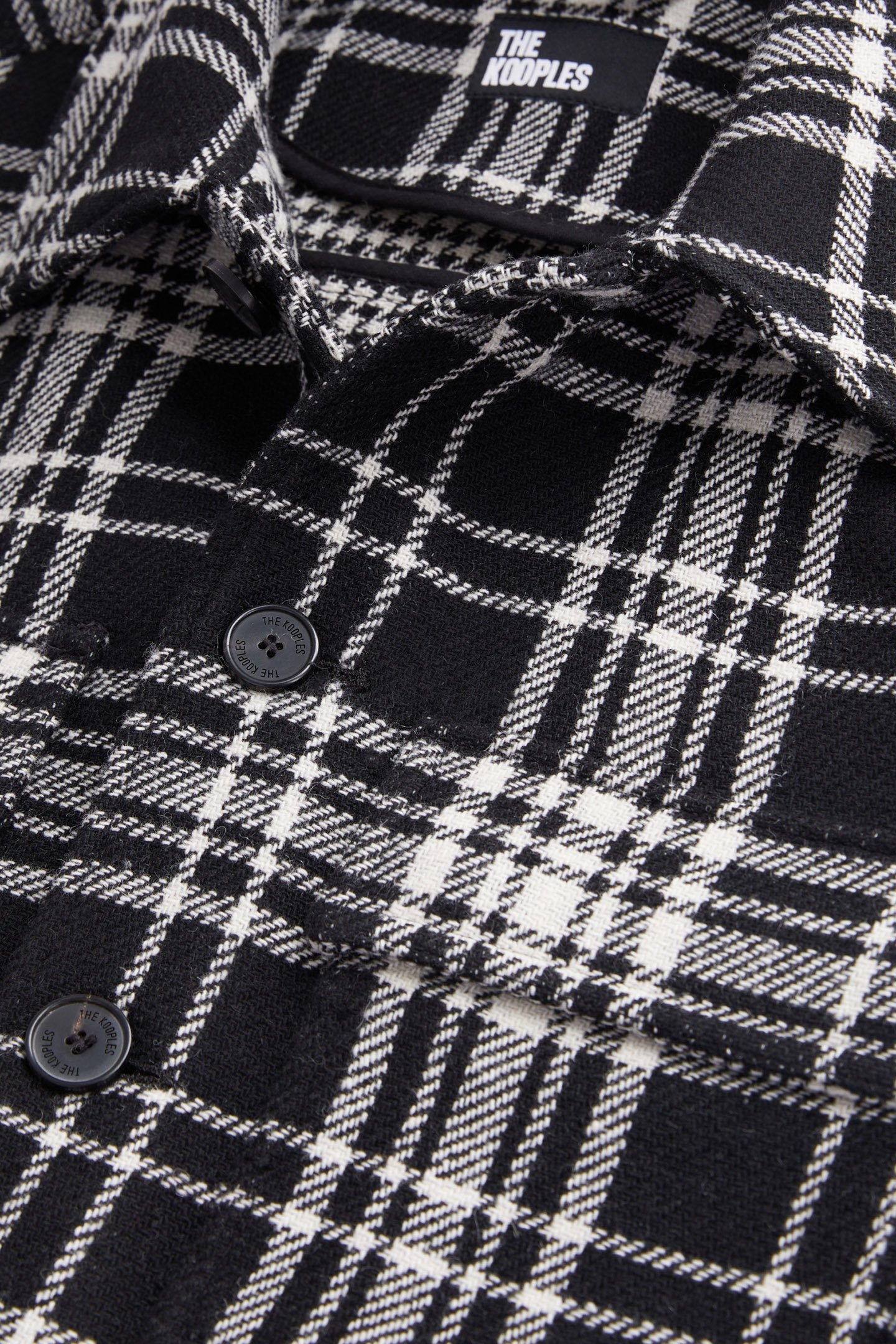 UNLINED OVERSHIRT JACKET BLACK WHITE 7