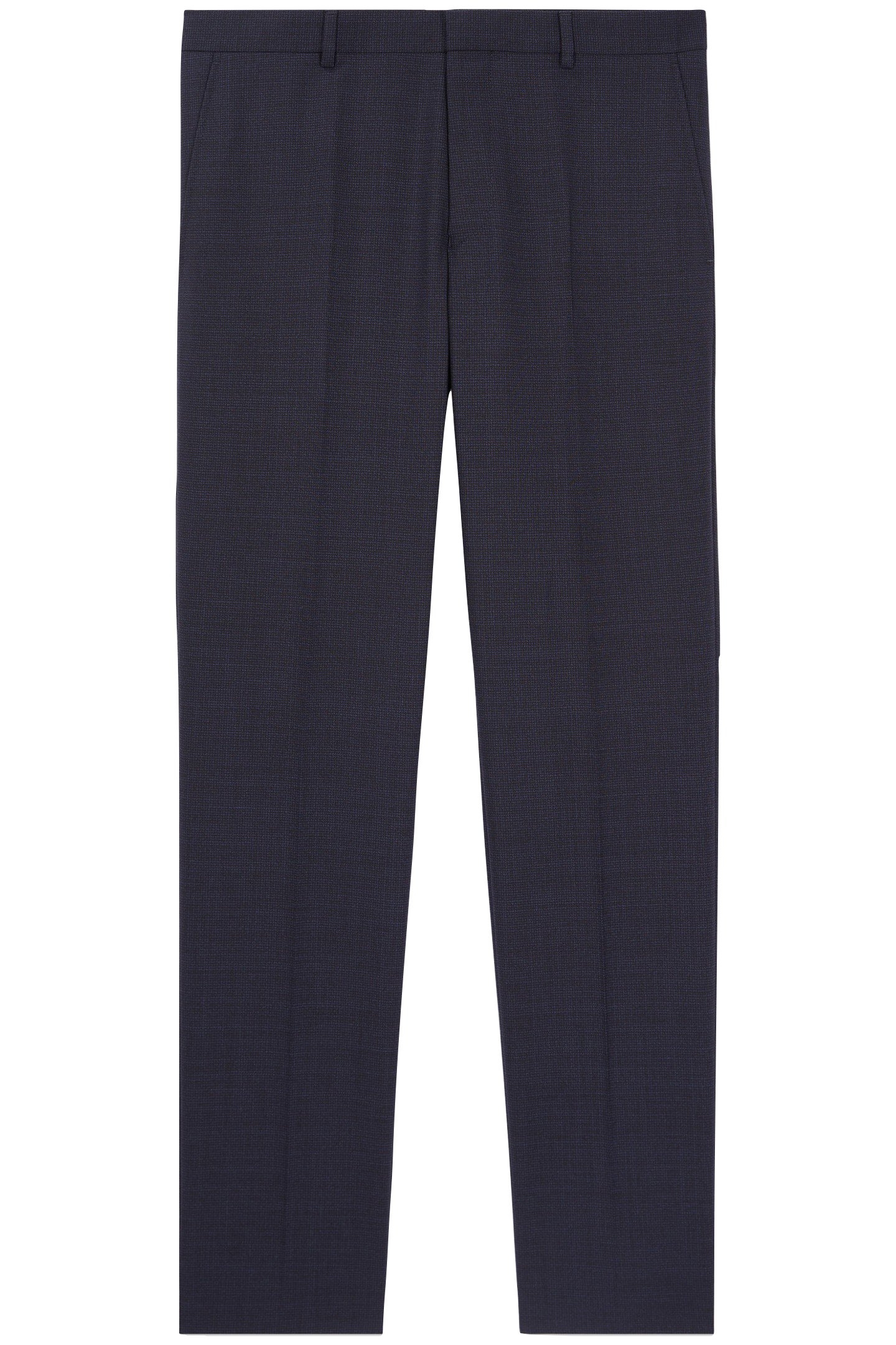 FITTED PLAID SUIT TROUSERS NAVY/BLACK 3