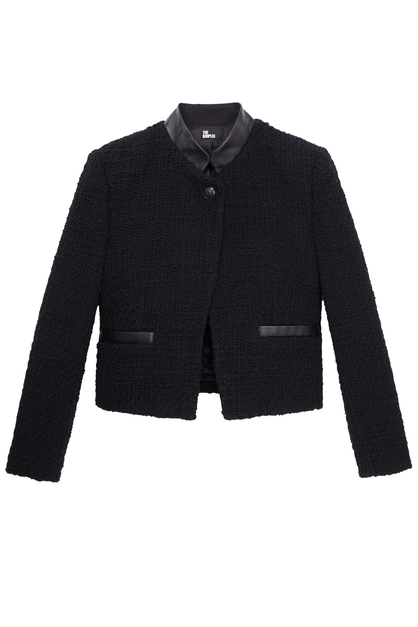 SHORT JACKET WITH OFFICE COLLAR BLACK 4