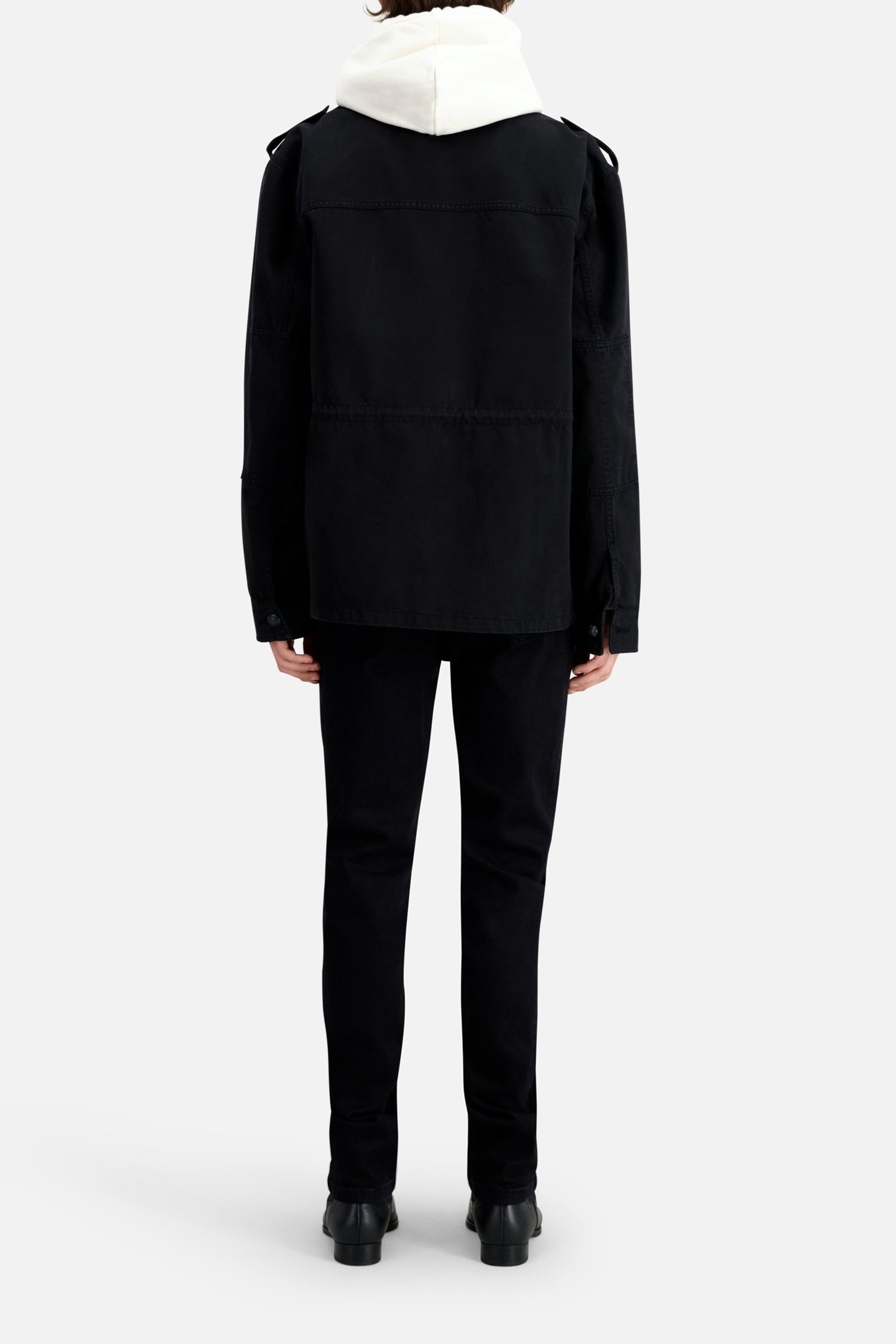 BLACK COTTON JACKET BLACK 3