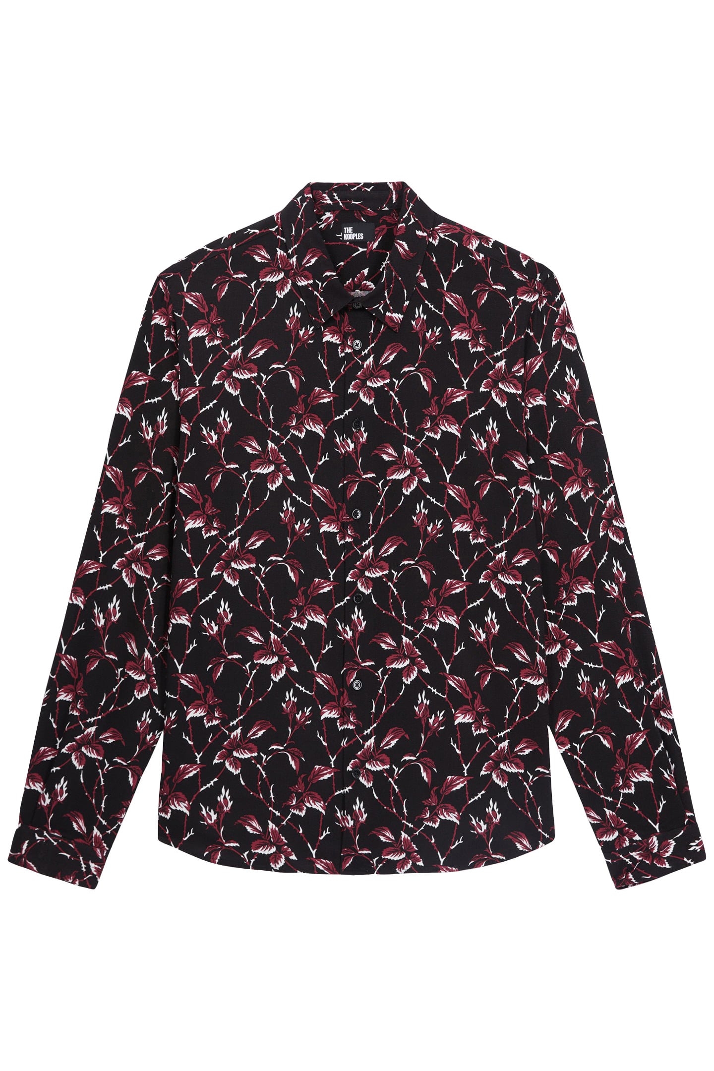 LONG SLEEVE SHIRT BLACK-BURGUNDY 4