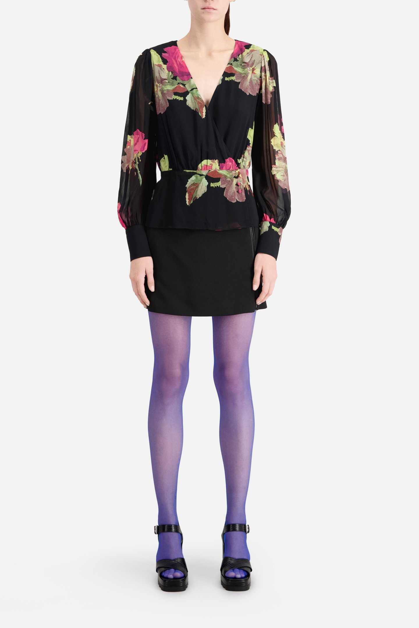 DOLCE VITA LONG SLEEVED TOP PINK BLACK 2