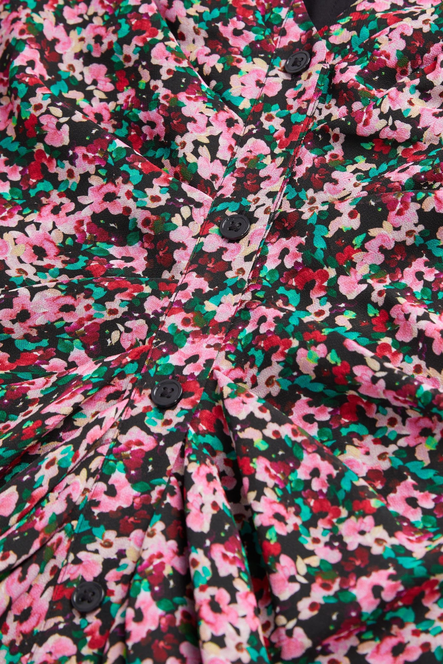 SHORT BUTTONED DRAPED DRESS MULTICOLOR 7