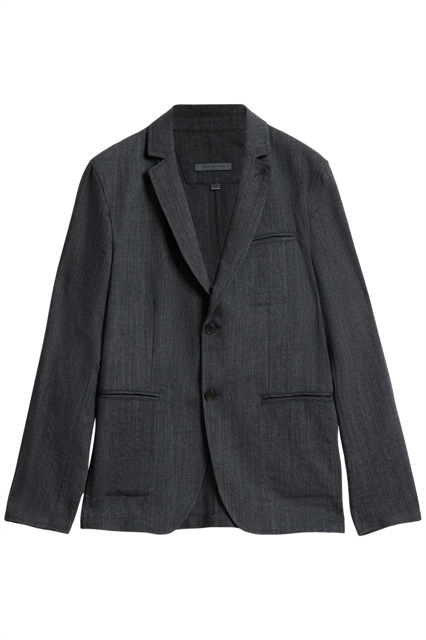 SLIM FIT NOTCH LAPEL JACKET WITH UNLINED CARBON GREY 1