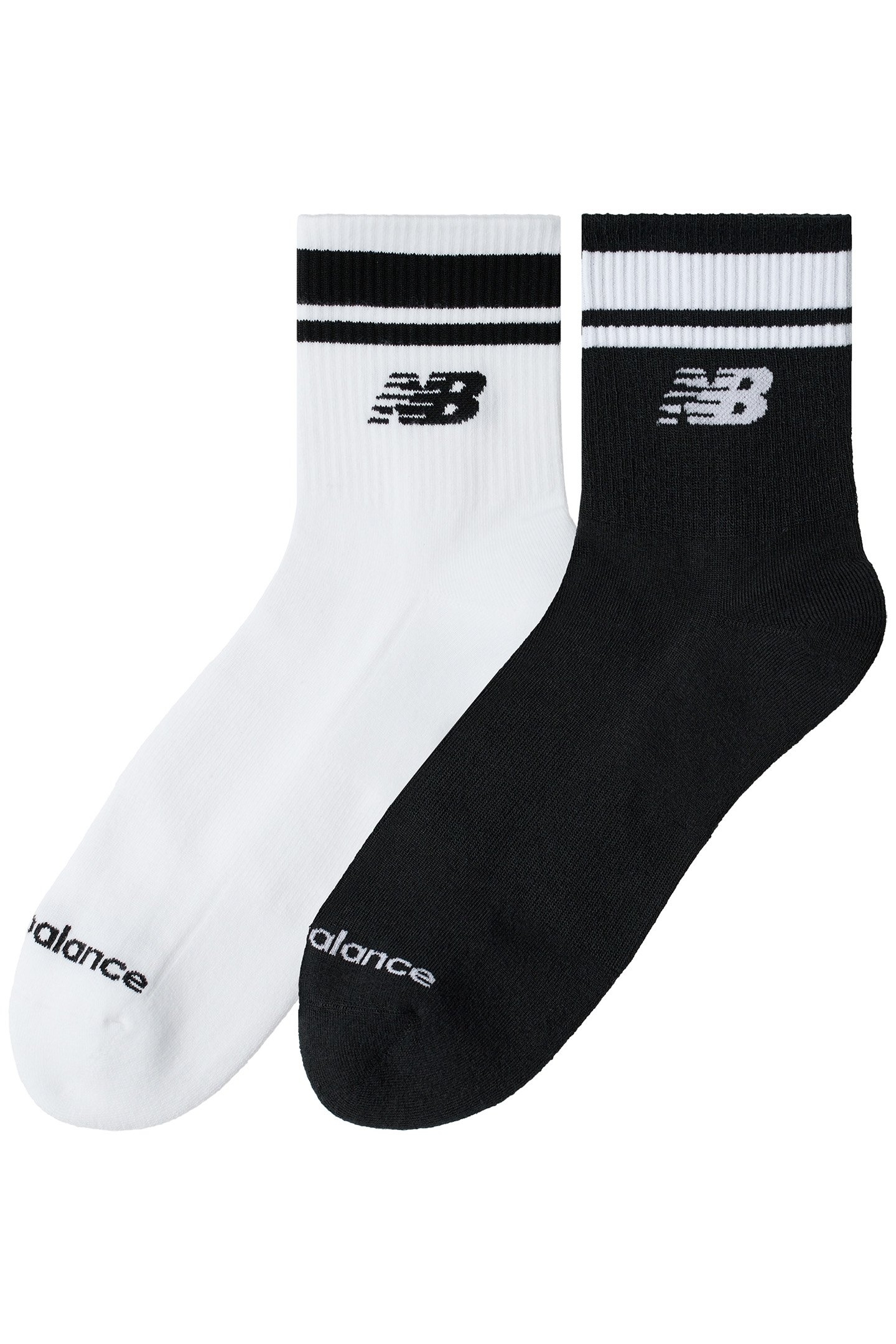 UNISEX RUN REPREVE ANKLE 2 PACK WHITE/BLACK 2