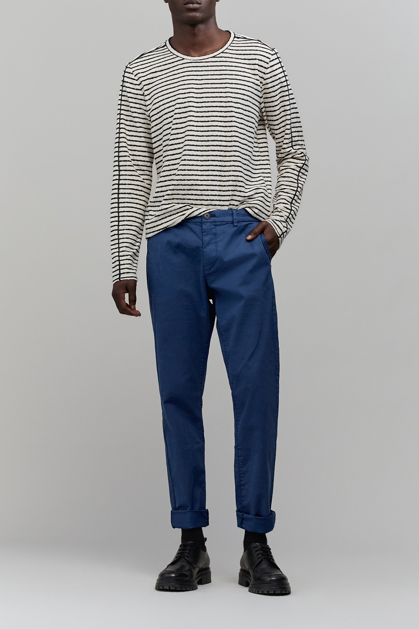 SLIM COBALT CHINO PANTS 3