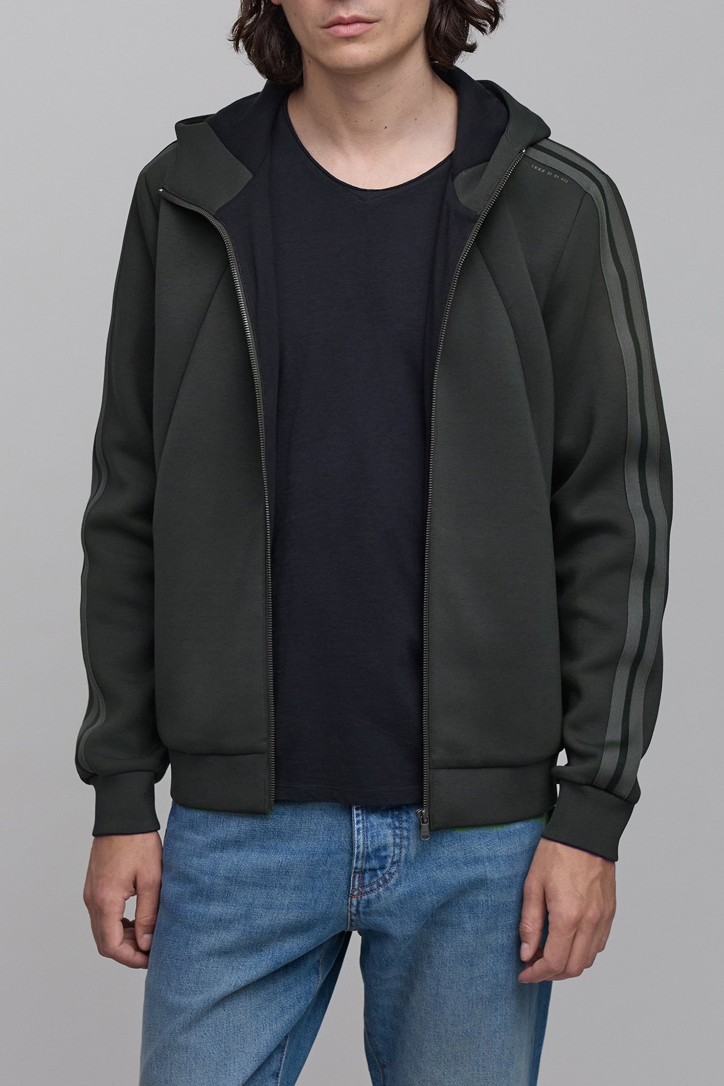 DARK GREEN STRIPED UNDERJACKET 1