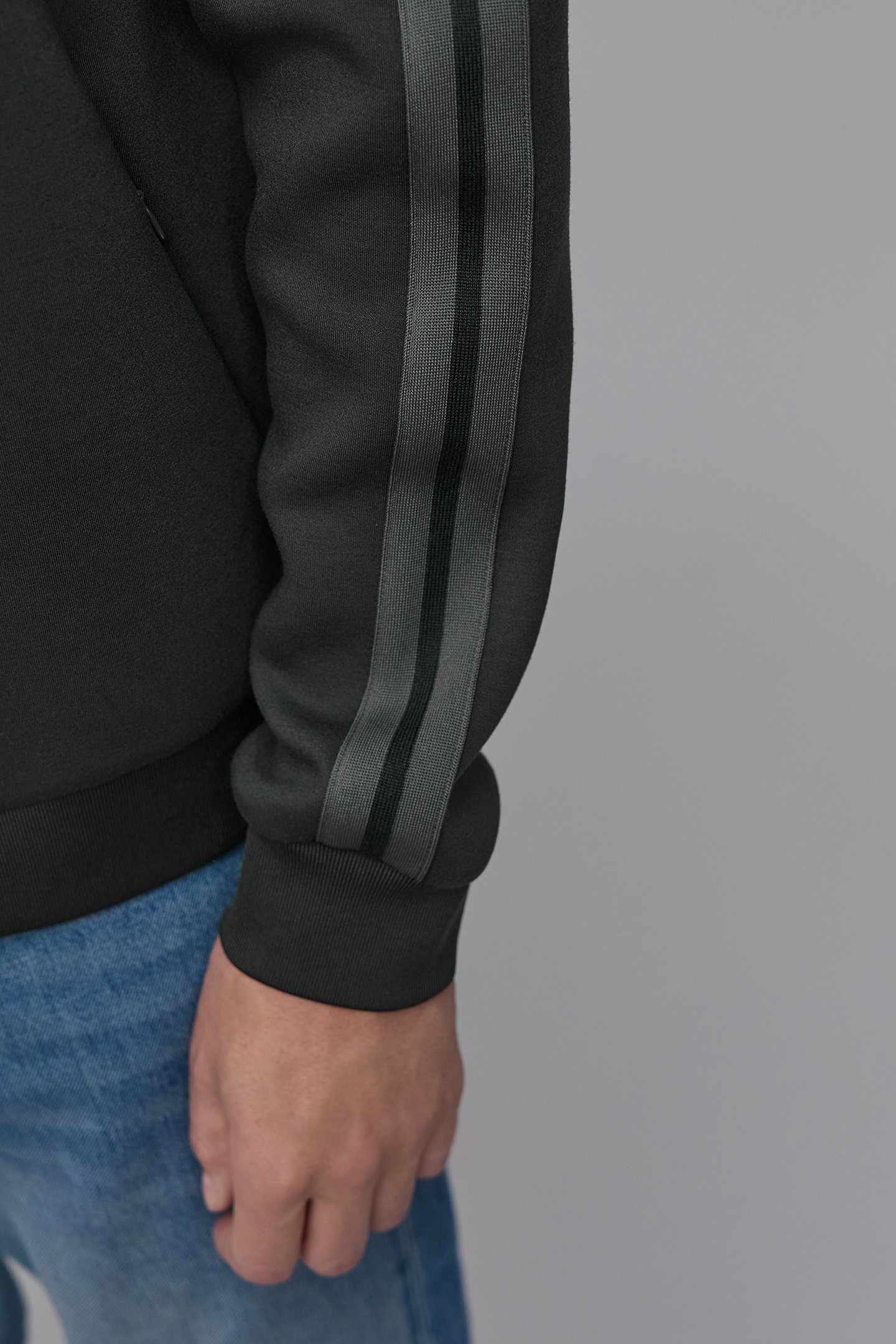 DARK GREEN STRIPED UNDERJACKET 5