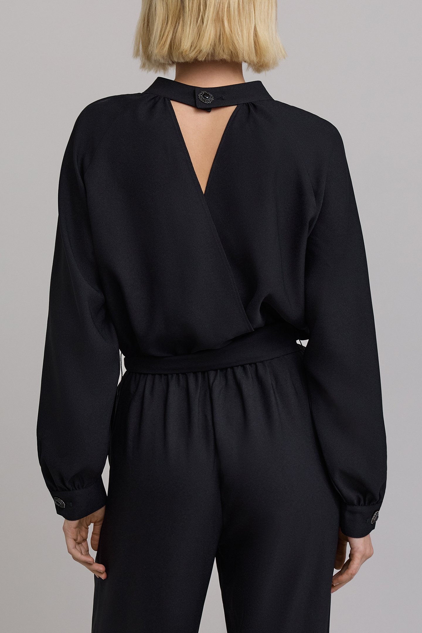 BLACK BUTTON-AND-JEWEL STAR JUMPSUIT 7