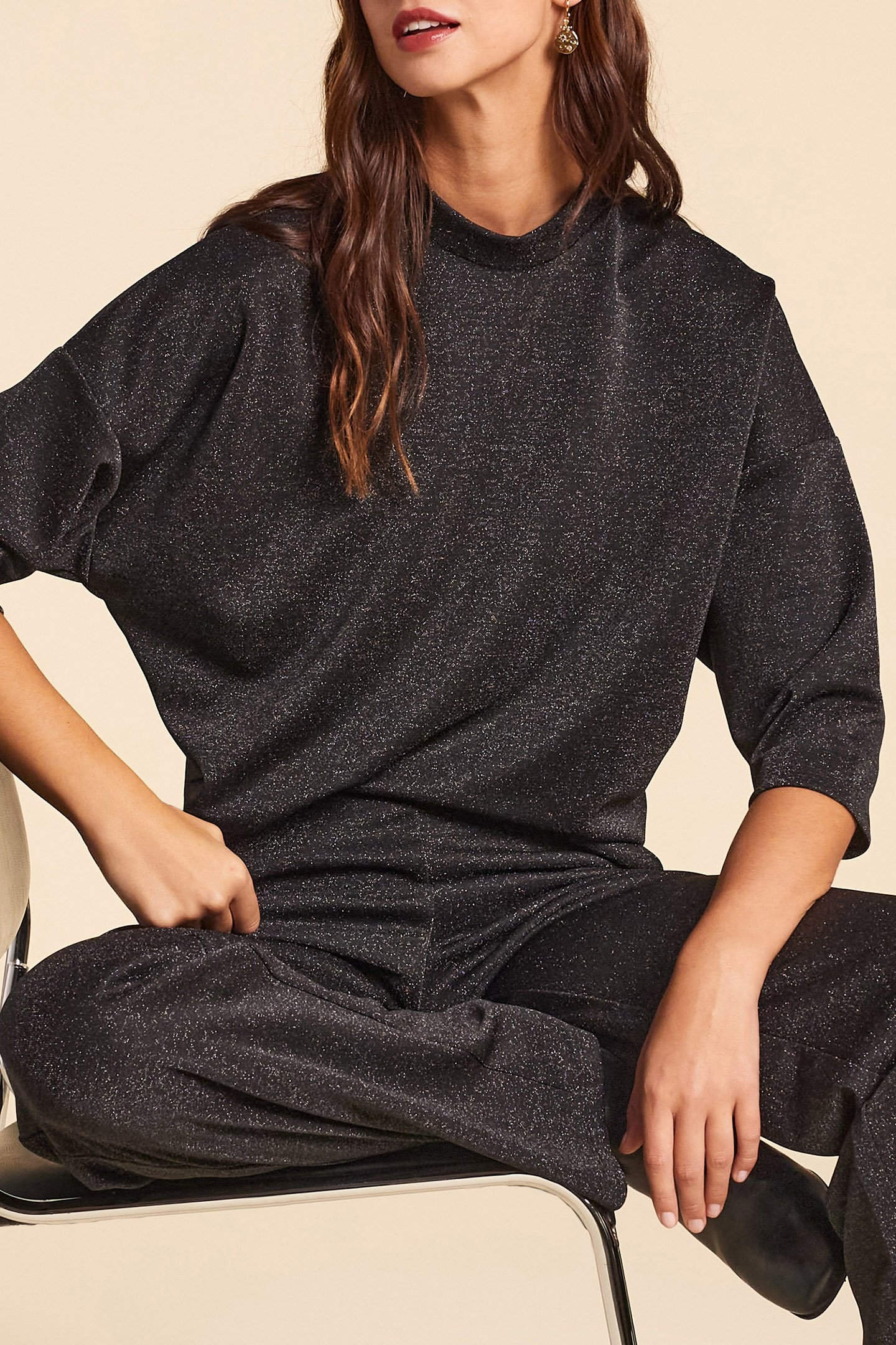 BLACK KNIT TEE-SHIRT 4