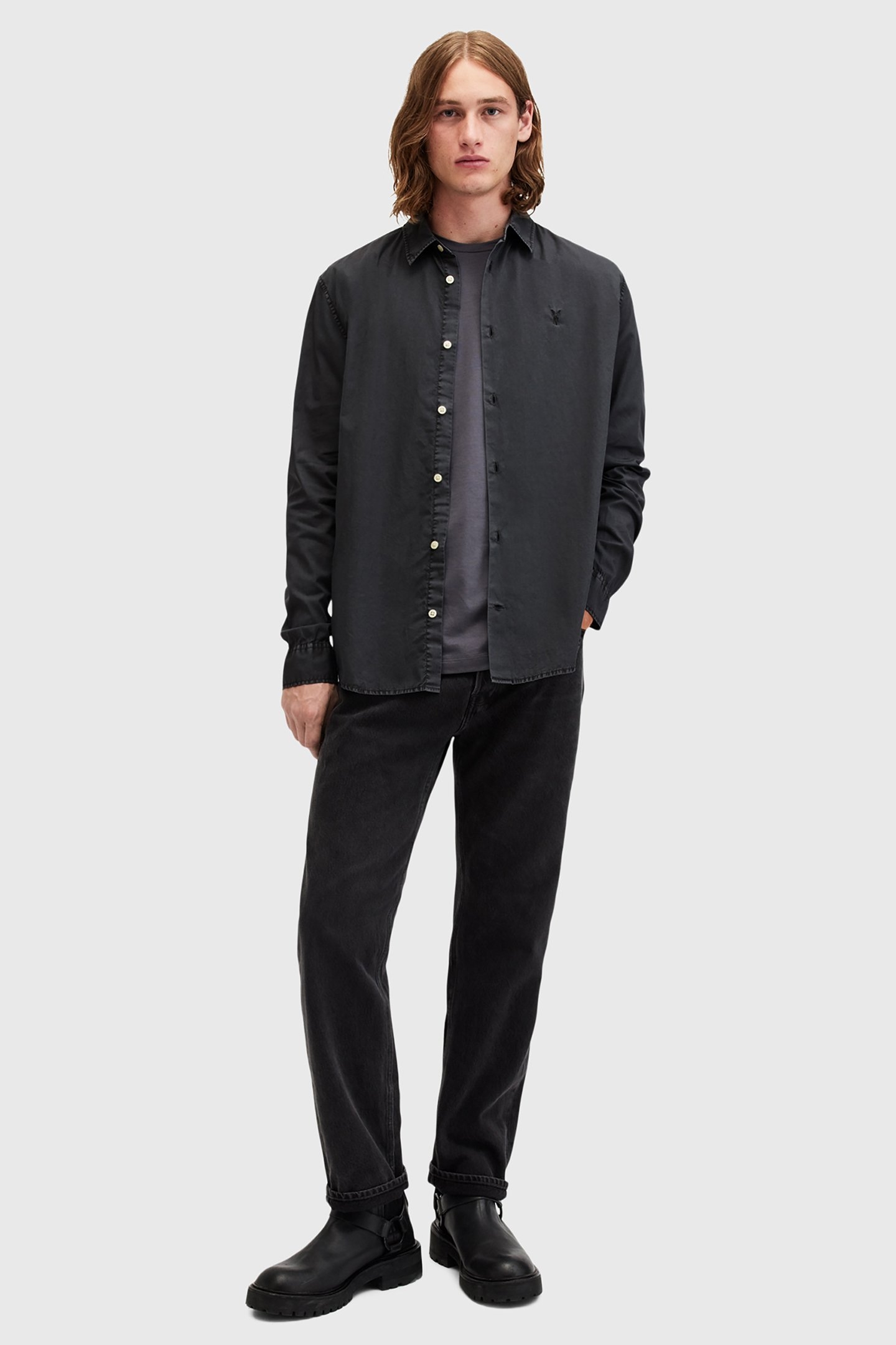 TAHOE LS SHIRT WASHED BLACK 3