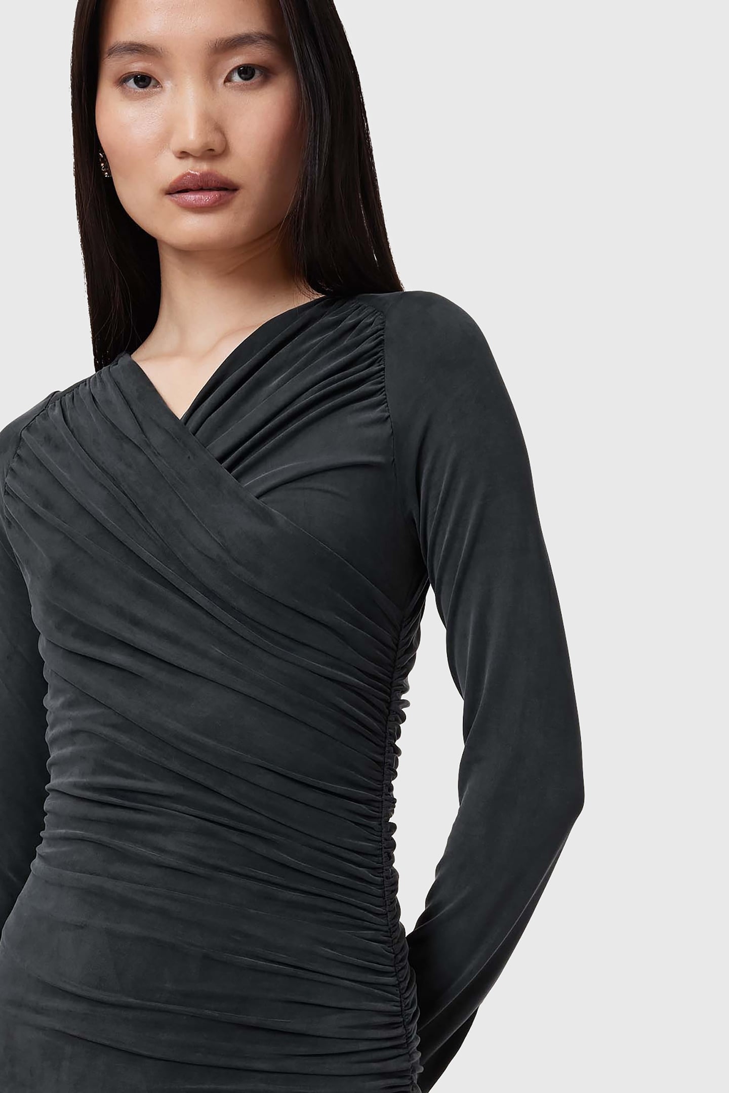 HANAKO CUPRO DRESS BLACK 7