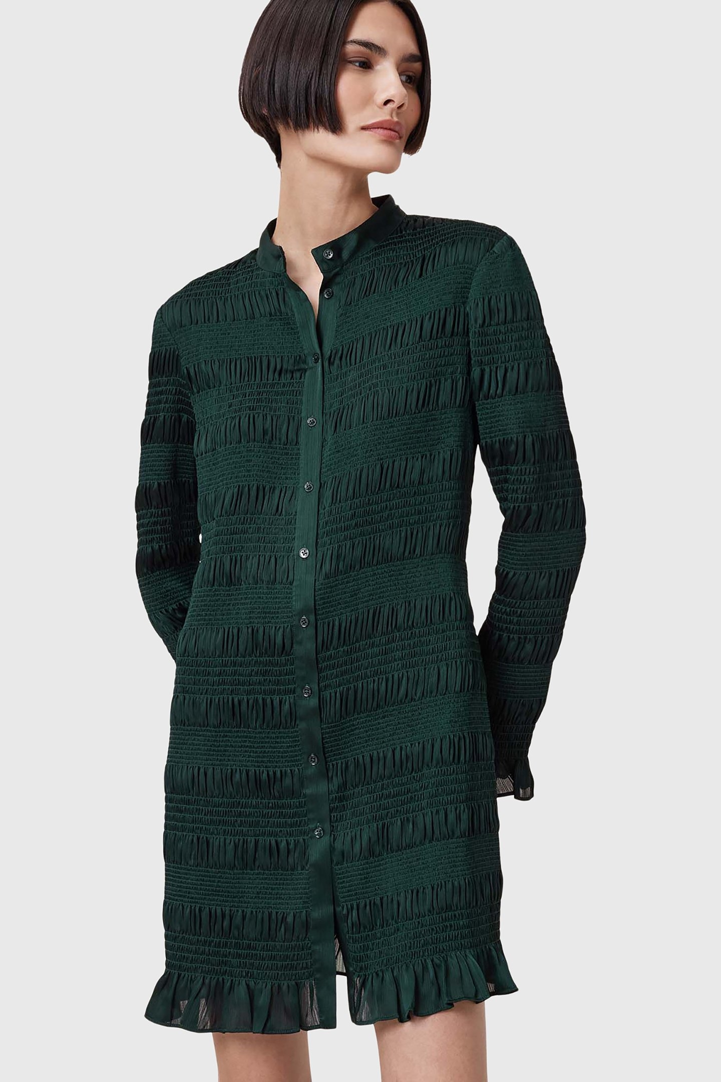 MEG MINI DRESS DARK FOREST GREEN 6