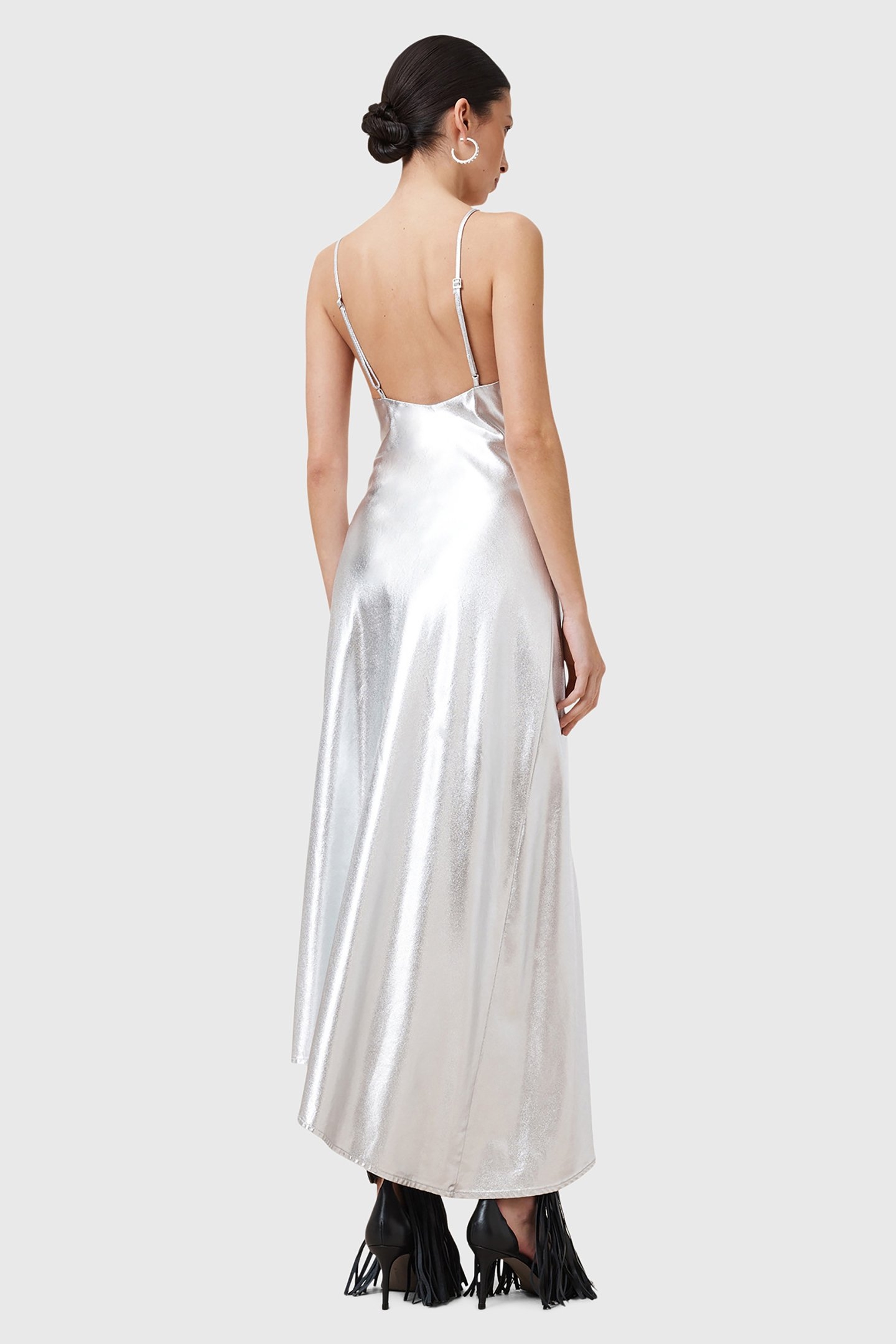 ALEXIA DRESS METALLIC SILVER 2