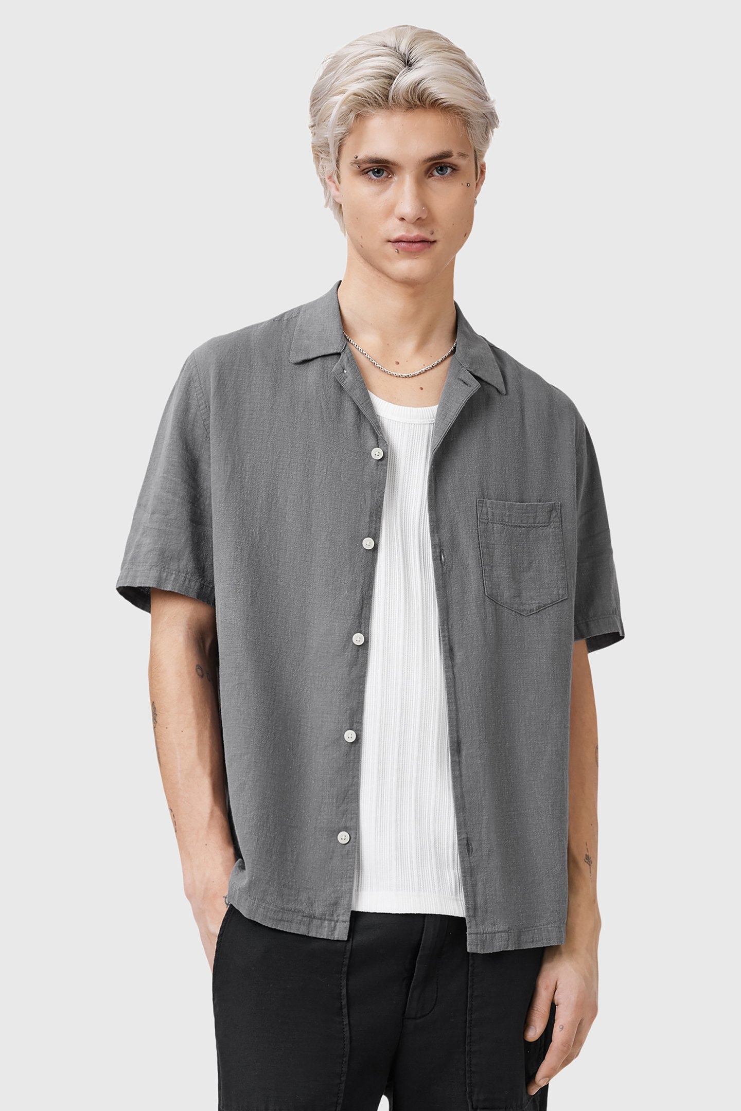 VEDA SS SHIRT PILLAR GREY 6