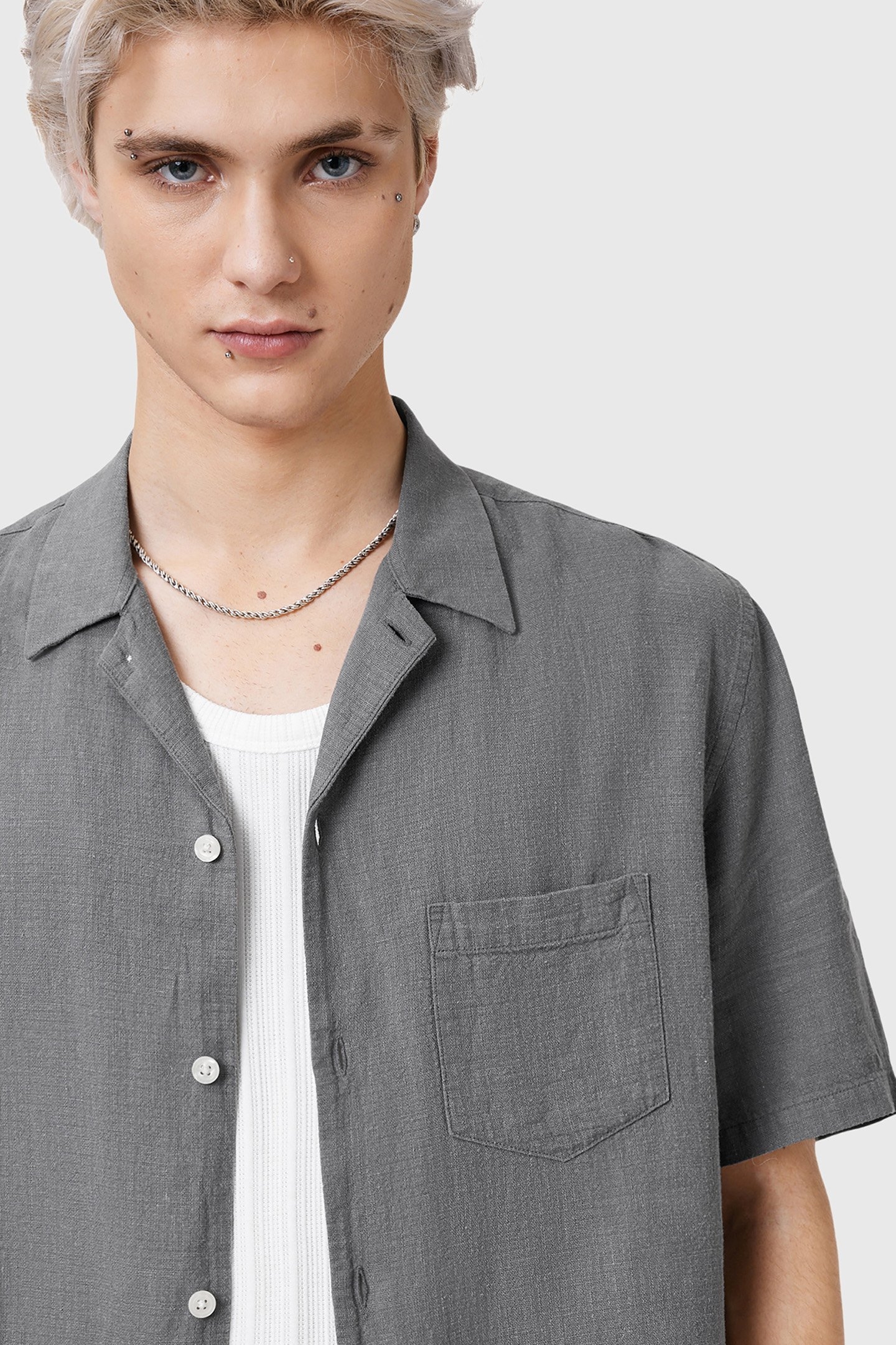 VEDA SS SHIRT PILLAR GREY 7