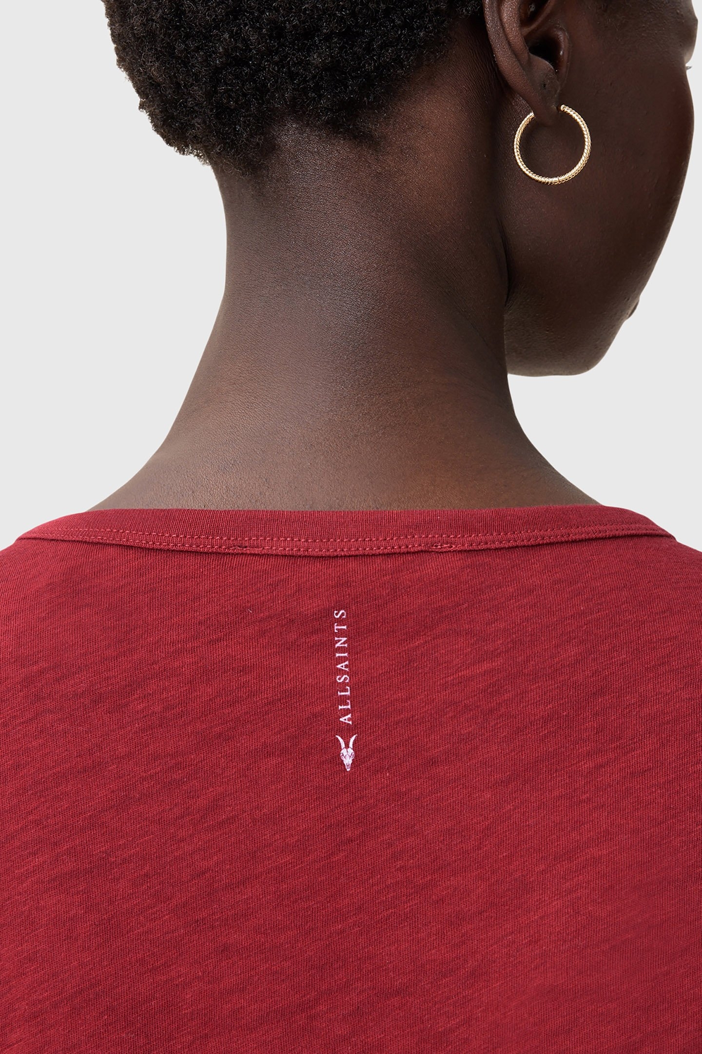 ANNA V TEE BURNT BRICK RED 7