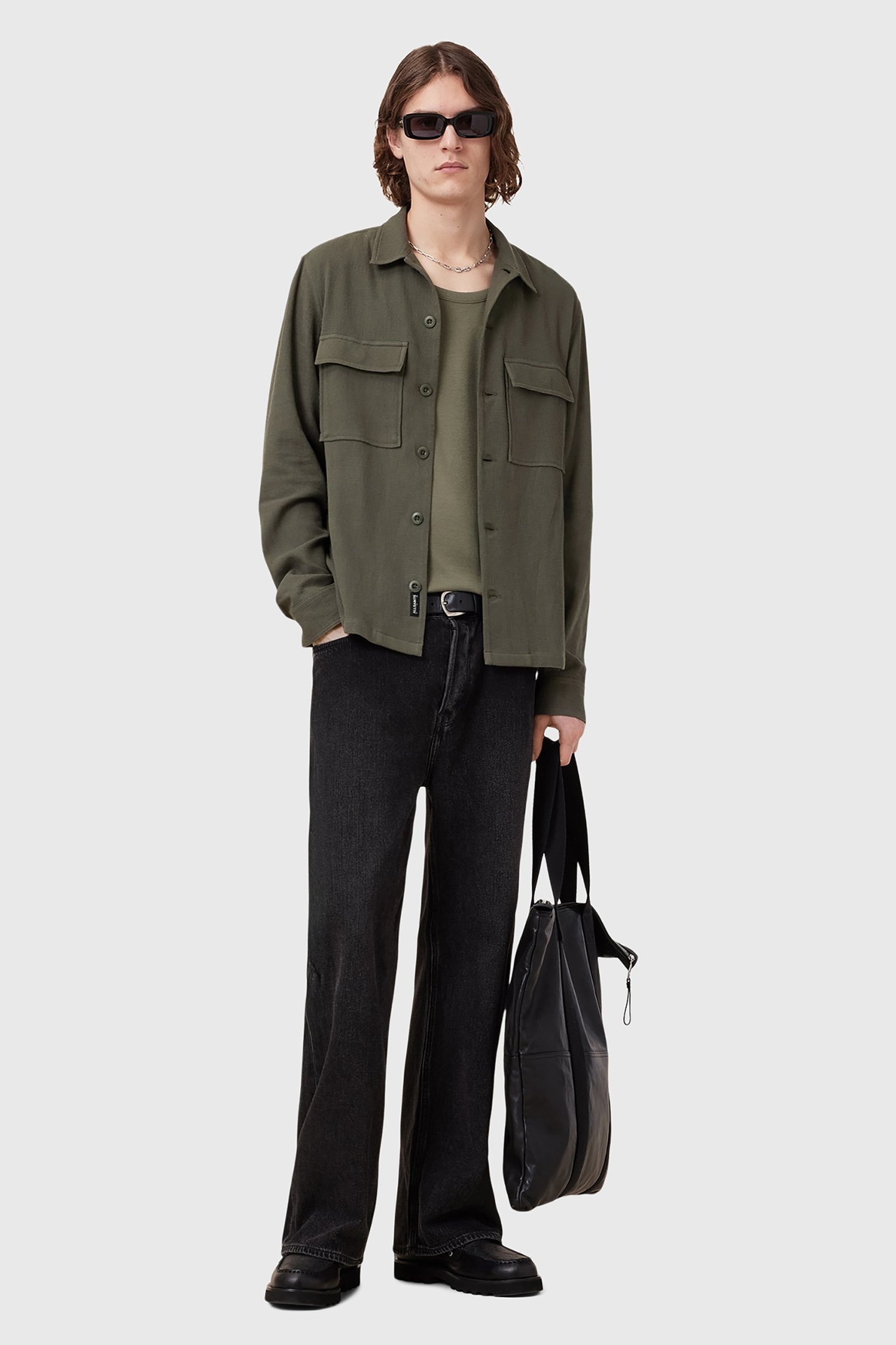 VISCAR LS SHIRT KHAKI GREEN 5