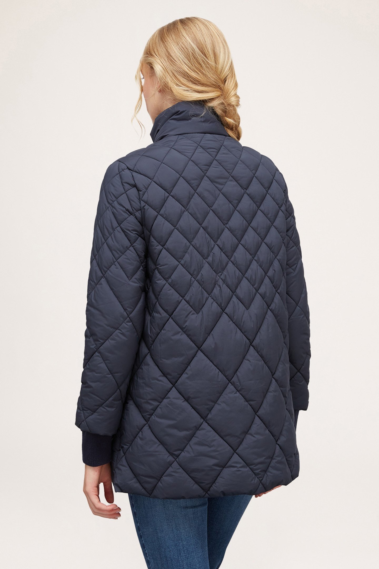 DIAMOND QUILTED PADDED JACKET BLUE 2