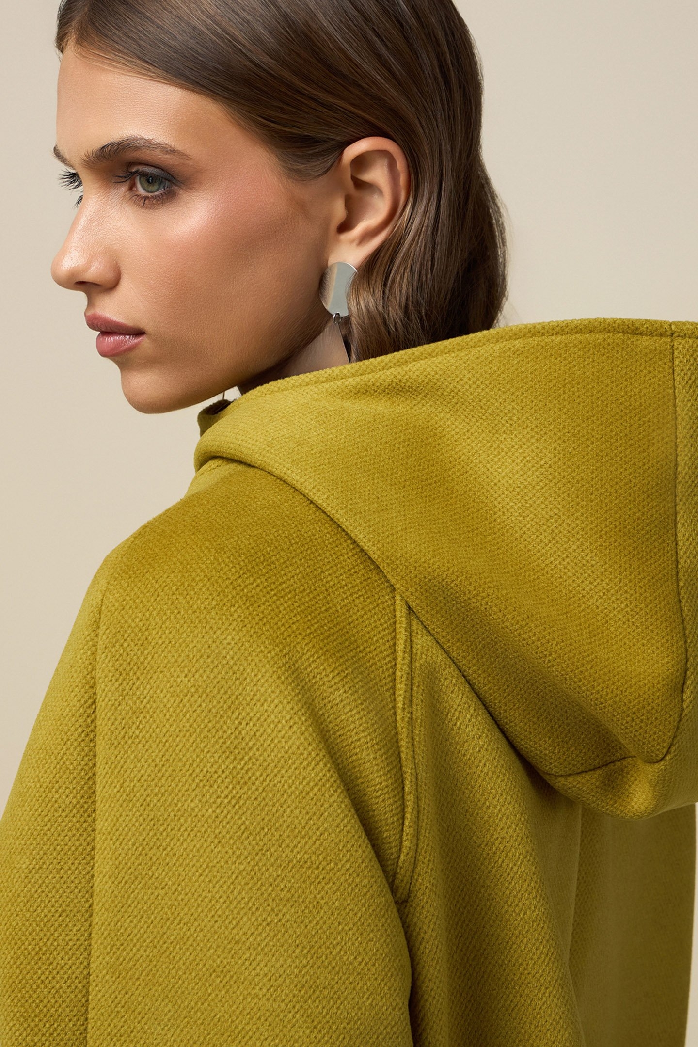 SHORT COAT WITH HOOD GREEN 4