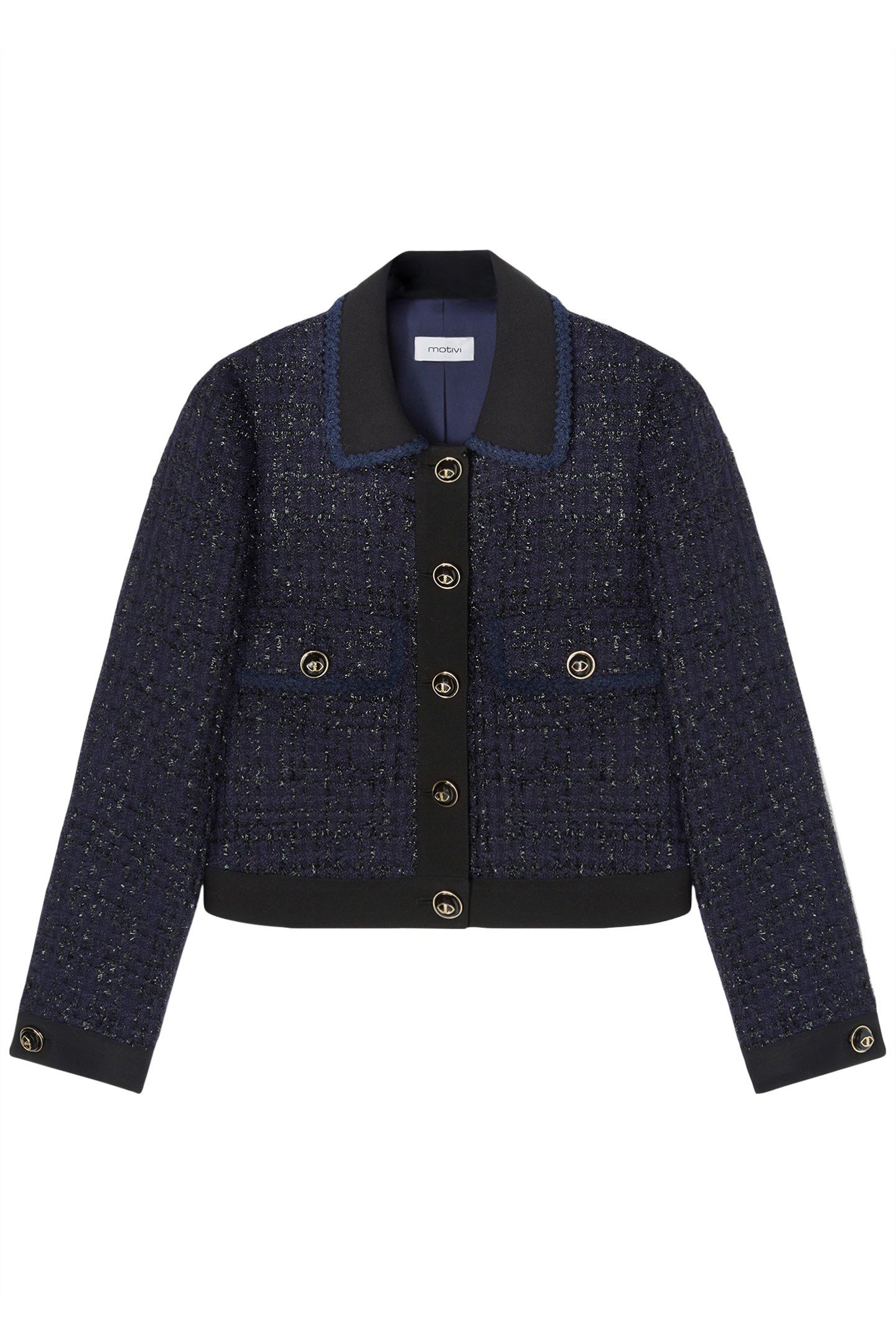 TWEED JACKET WITH COLLAR BLUE 3