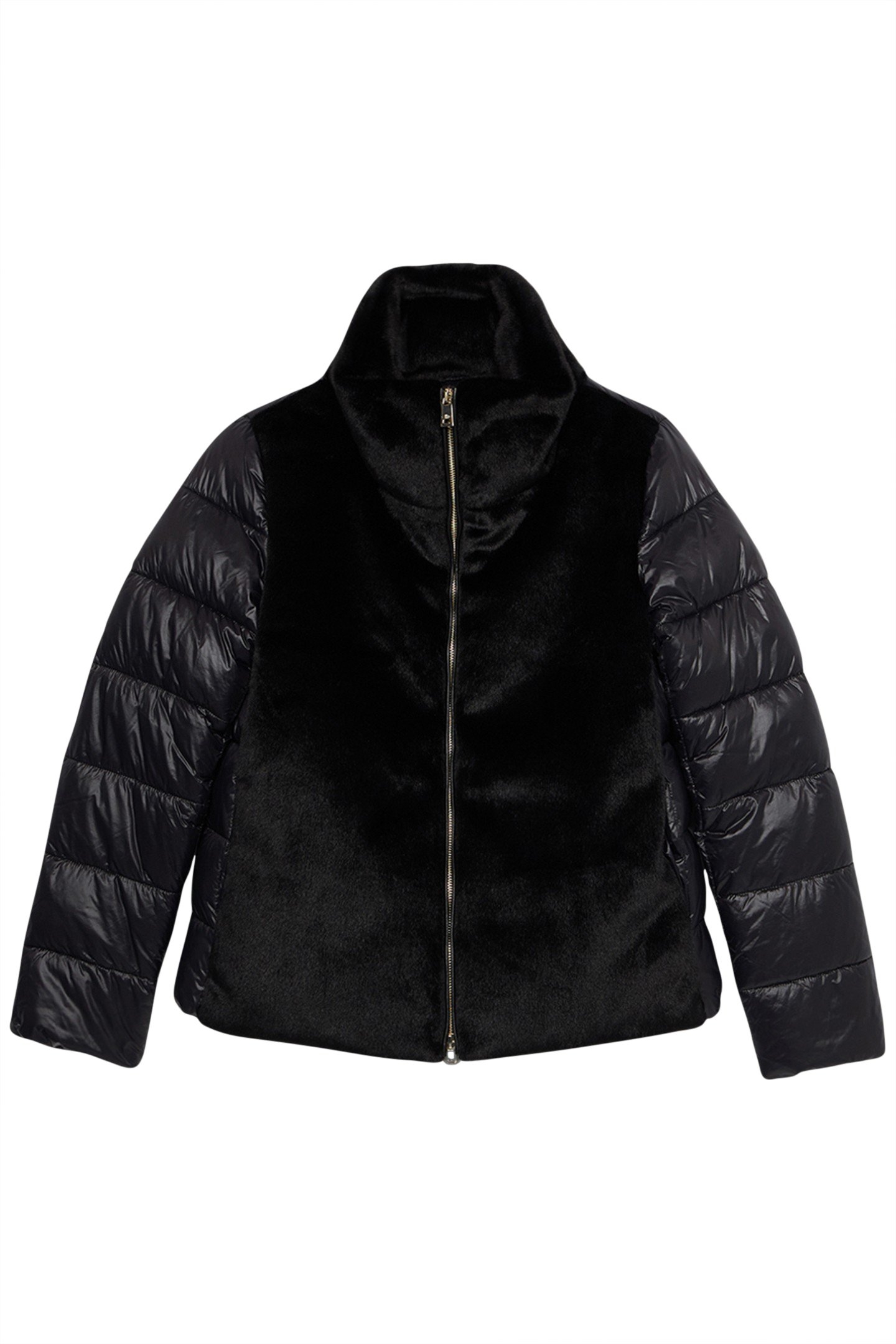 DOWN JACKET WITH TEDDY INSERT BLACK 3