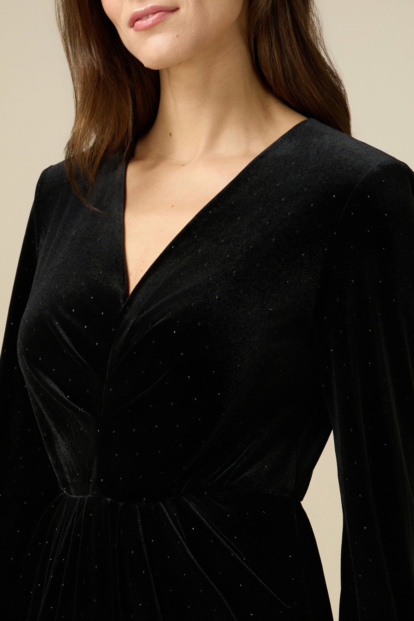 VELVET DRESS WITH CRYSTALS BLACK 5