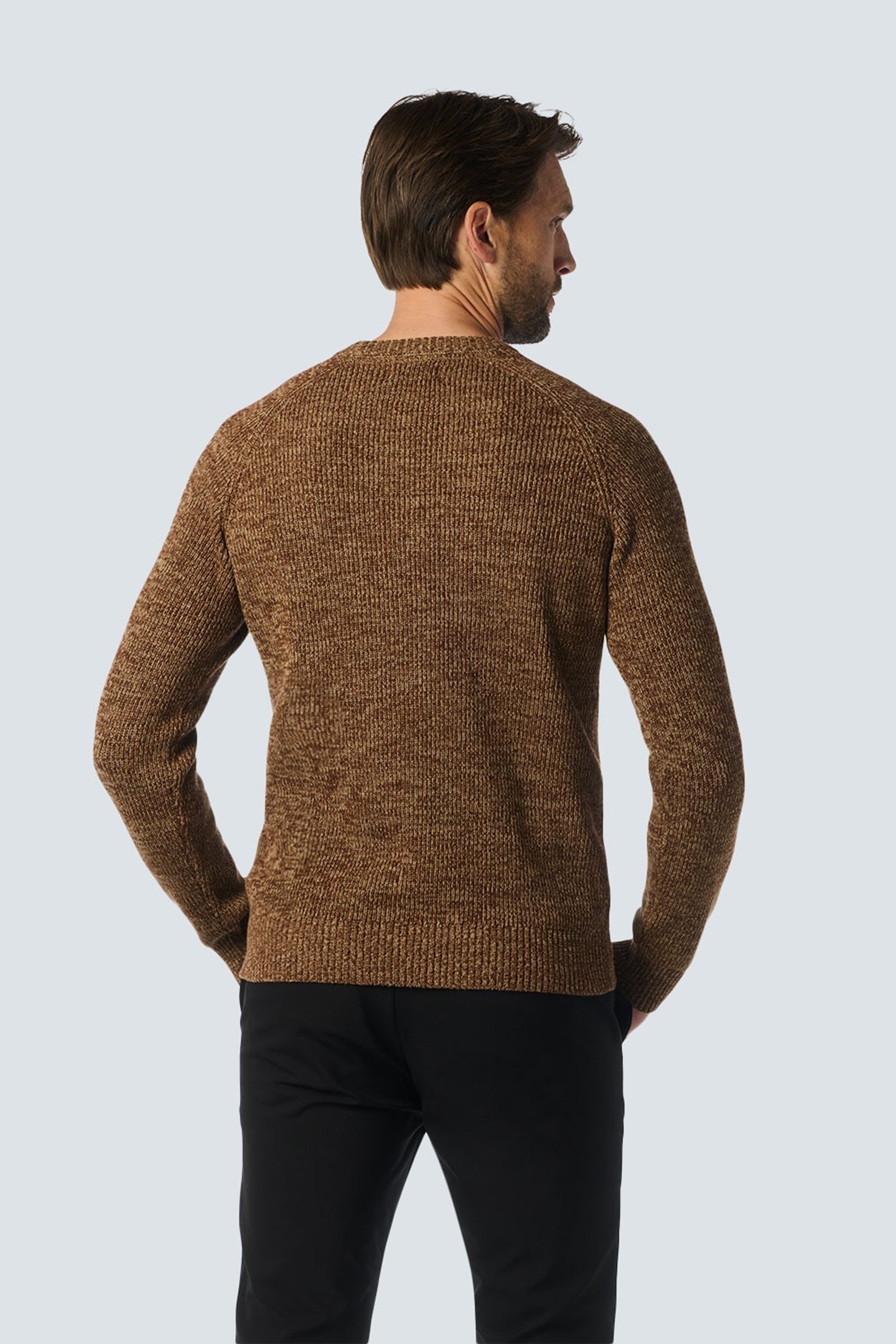 PULLOVER CREWNECK 3 COLOURED RIB BROWN 2