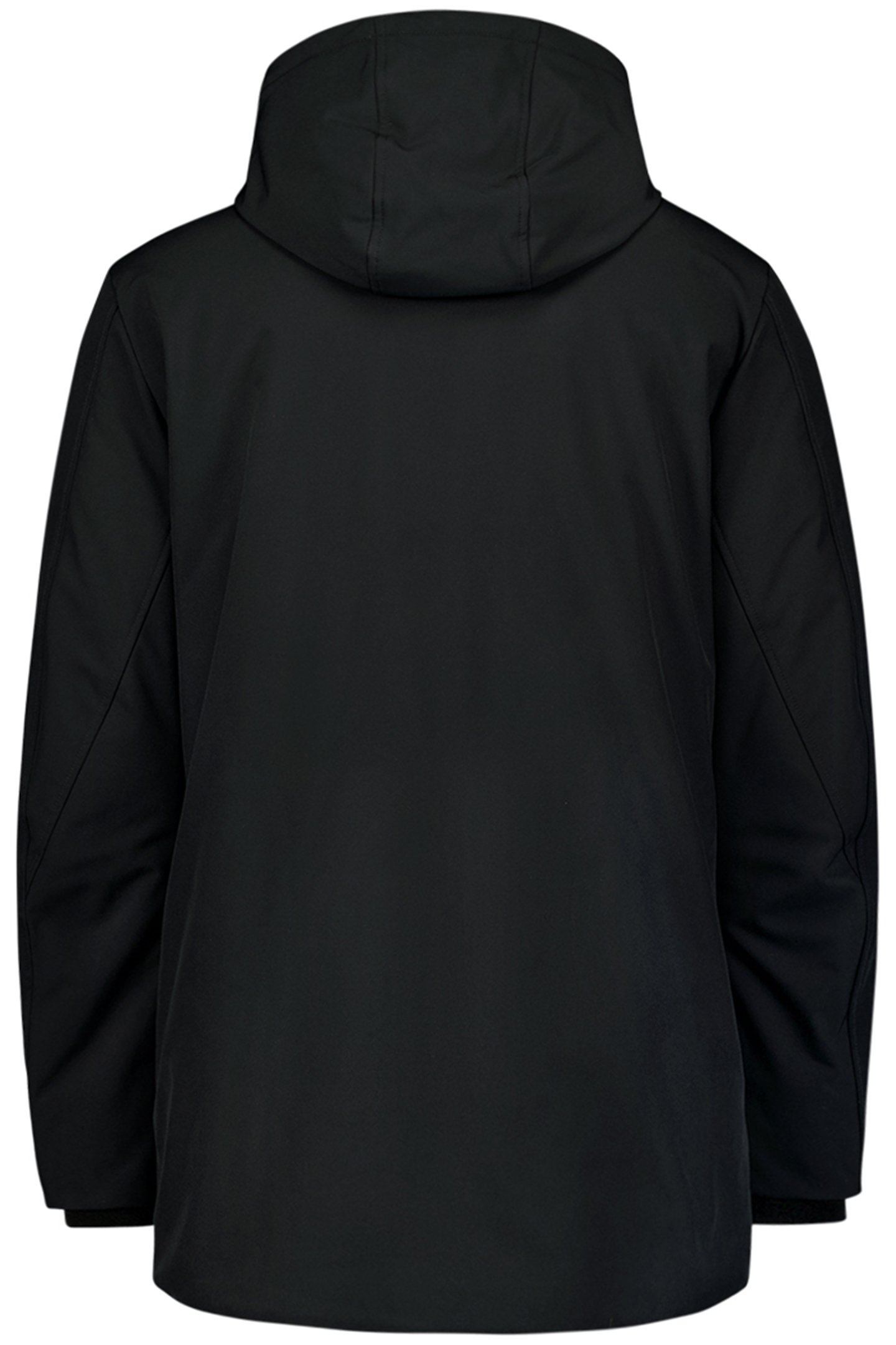 JACKET MEDIUM LONG FIT HOODED SOFTSHELL STRETCH BLACK 4