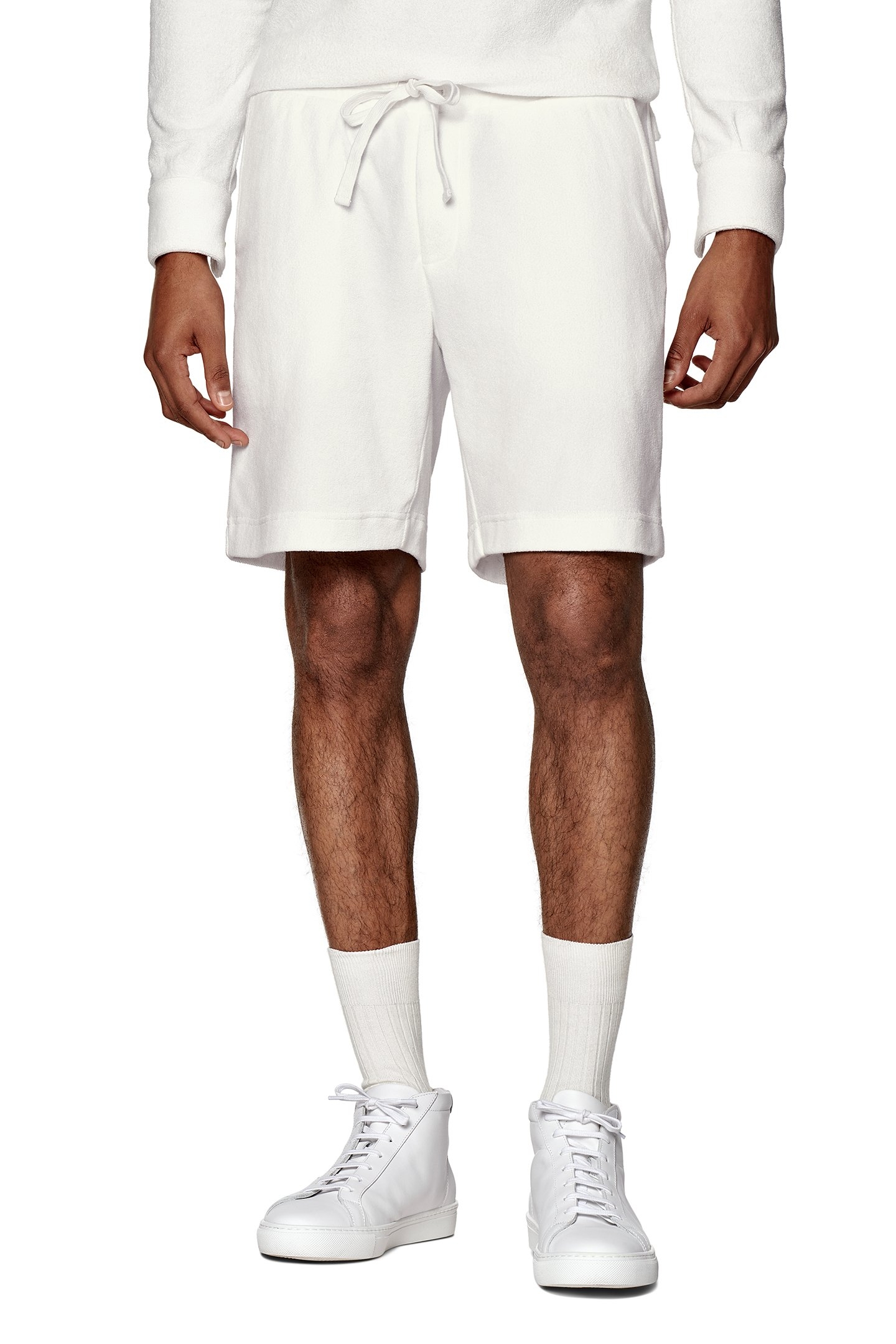 LEISURE SHORT TERRY WHITE WHITE 1