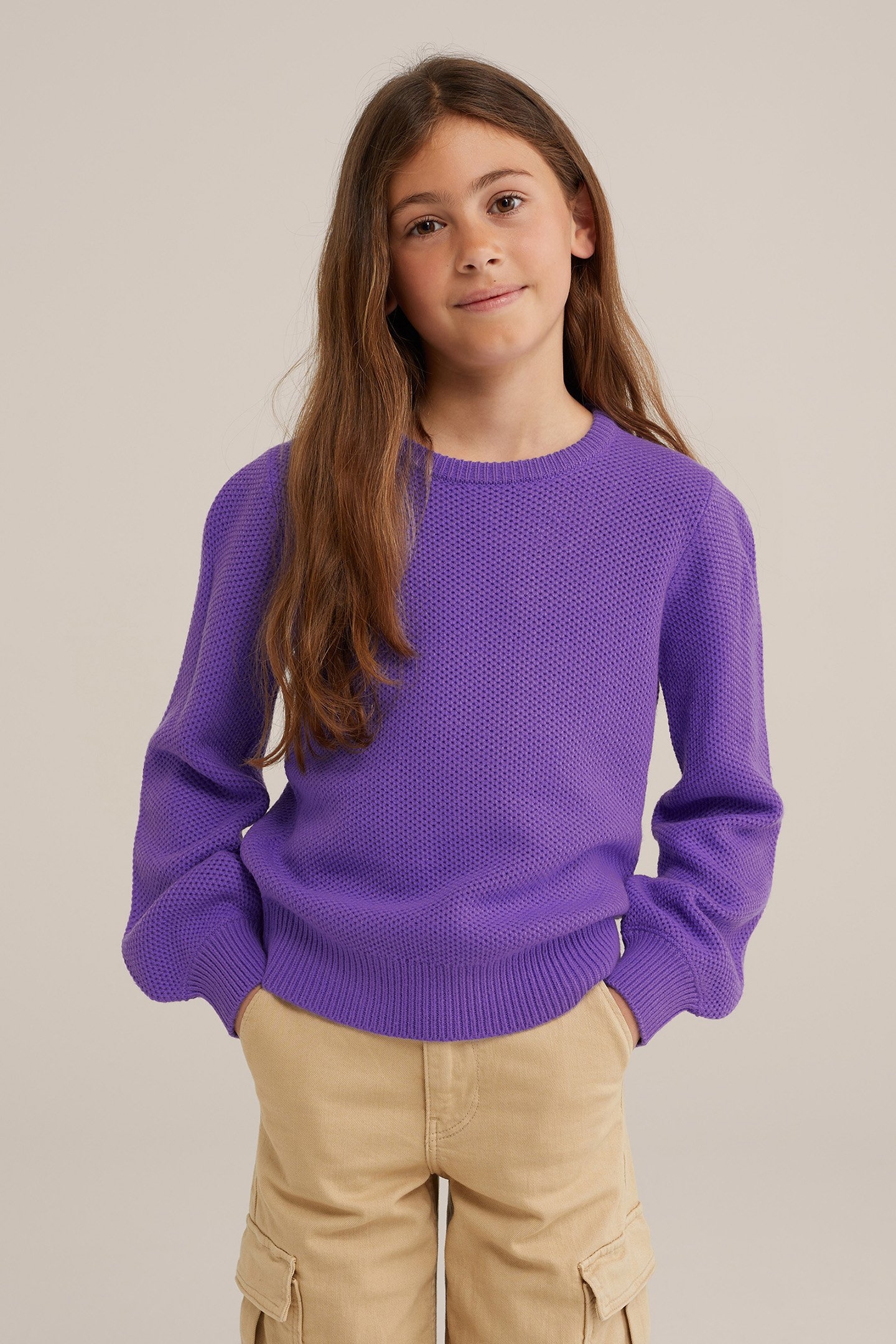 KNITTED PULLOVER PURPLE 1