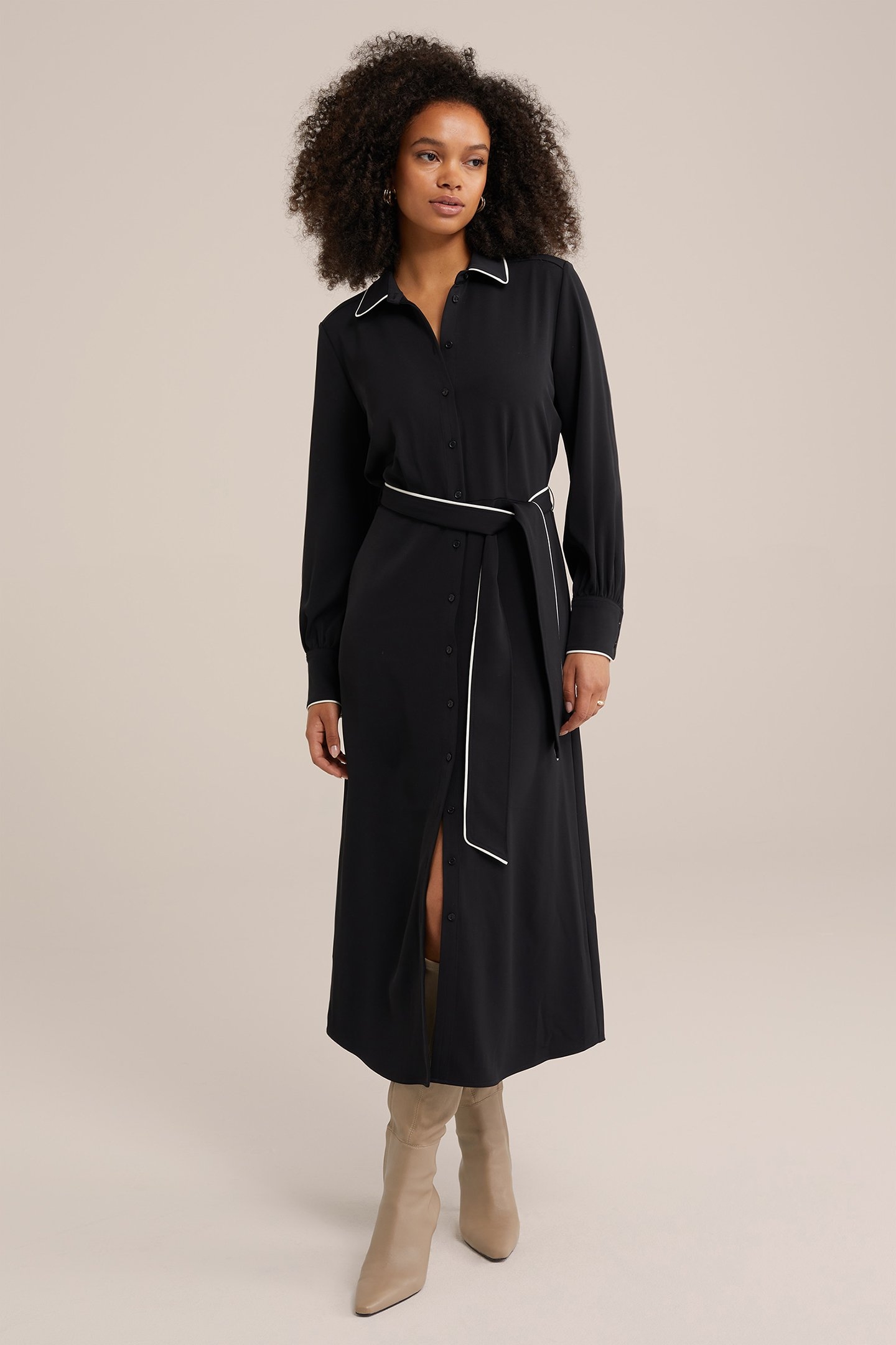 DRESS MID LENGTH BLACK 1