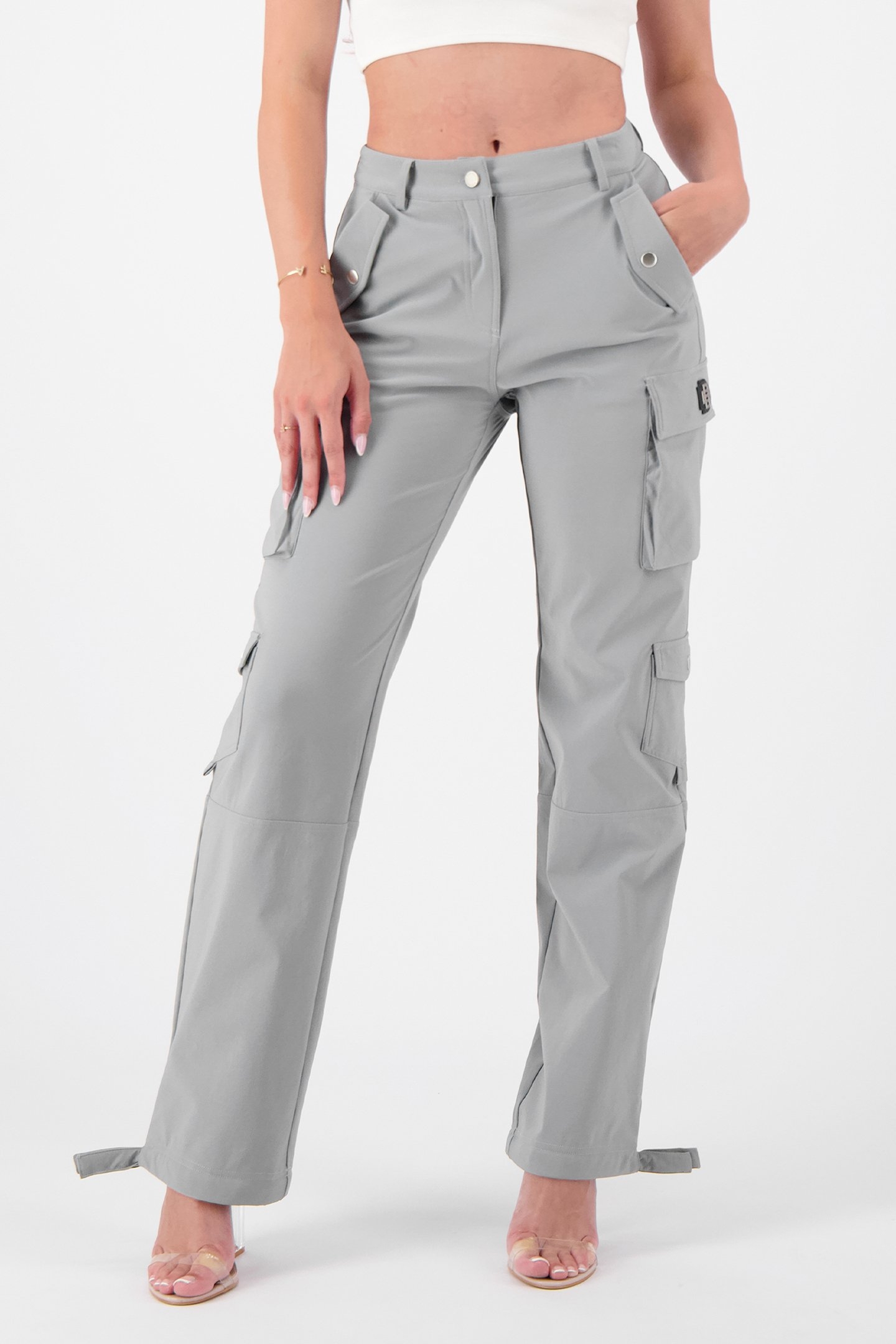 MULTI POCKET CARGO PANTS GREY 1
