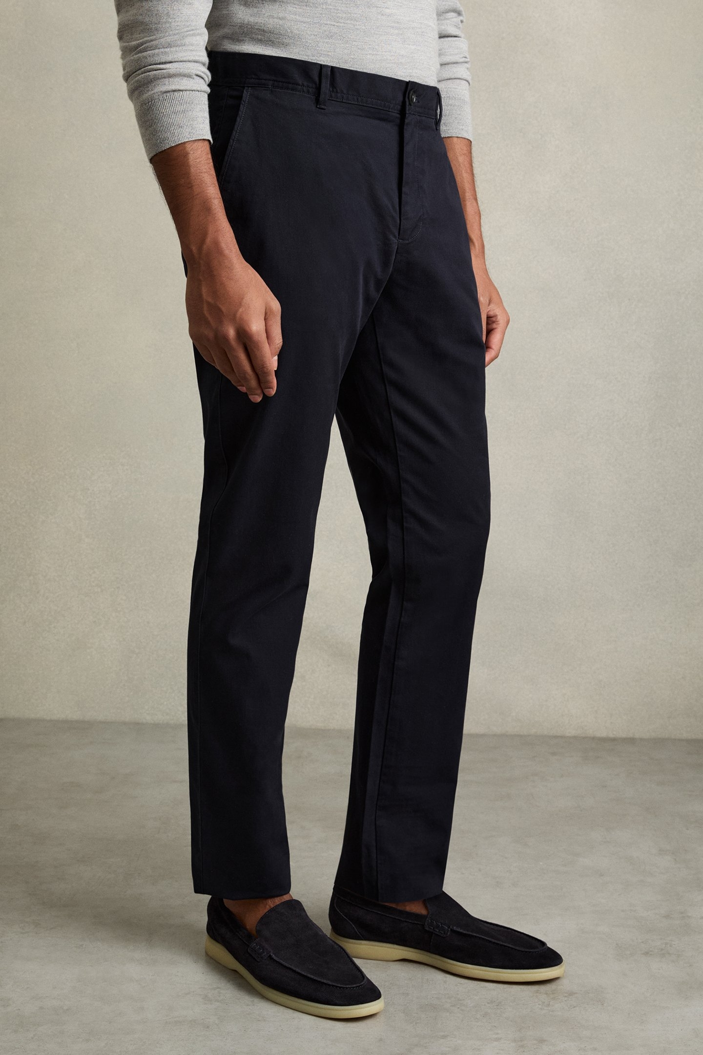 PITCH-WASHED SLIM FIT CHI NAVY 1