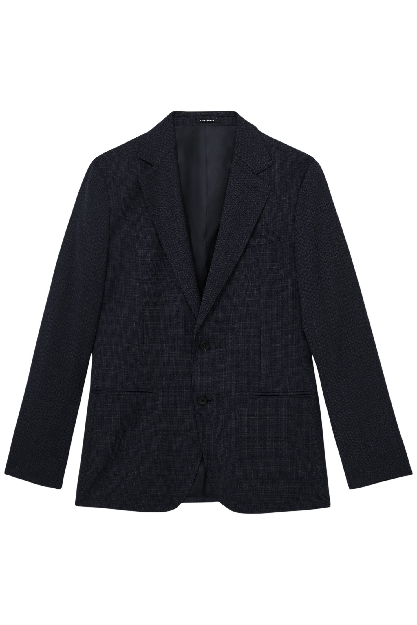 SB 2B NOTCH TEXTURED BLAZER NAVY 4