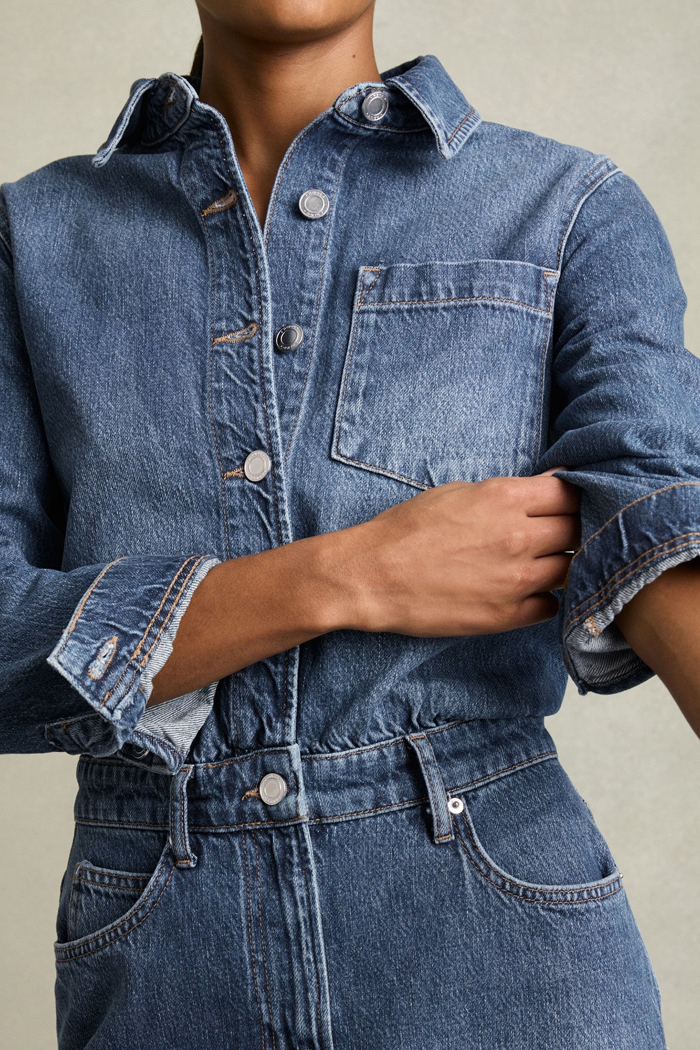 DENIM MIDI DRESS INDIGO 5
