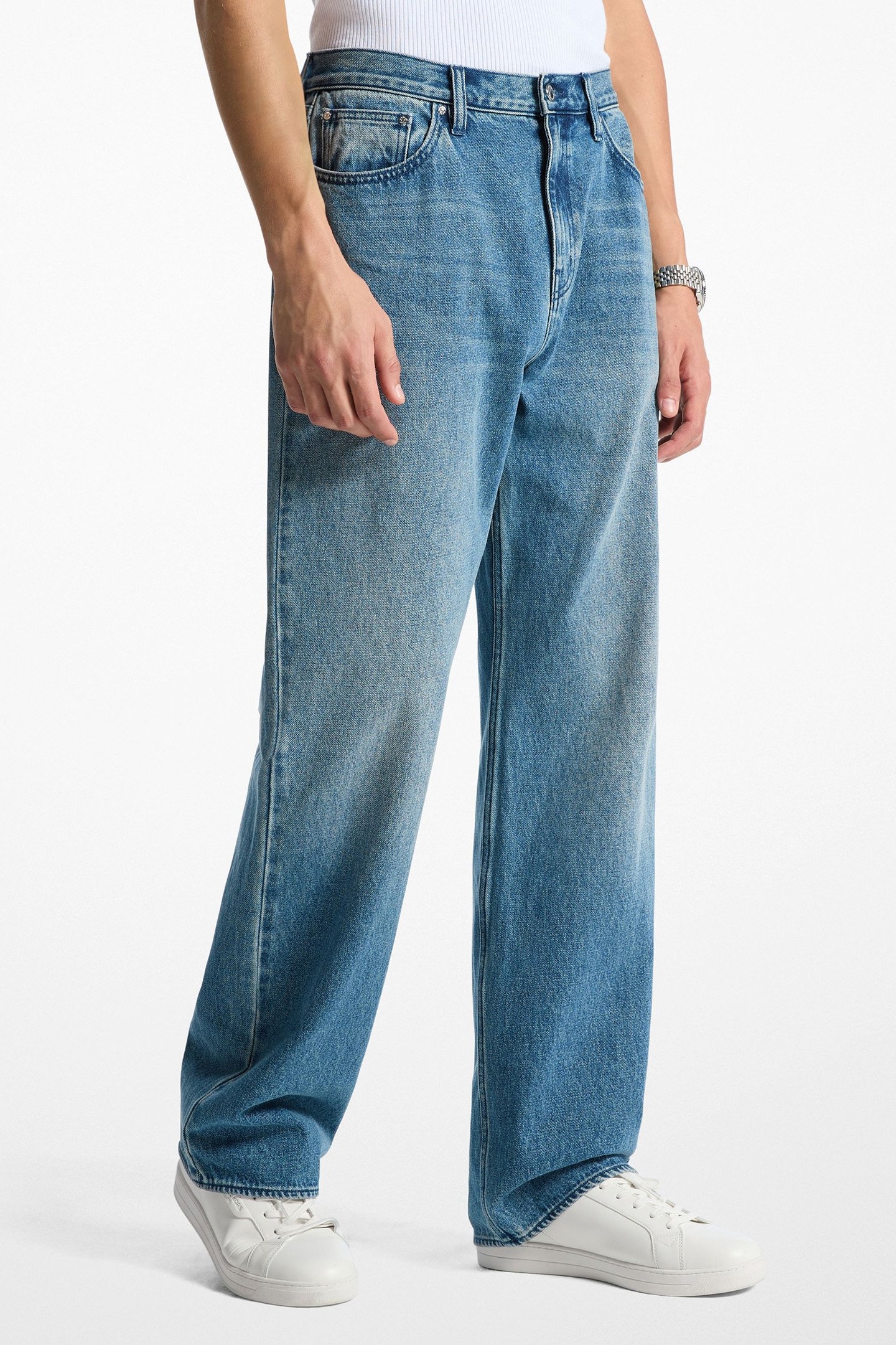 ARDEN RELAXED FIT JEAN IN MID WASH BLUE 1