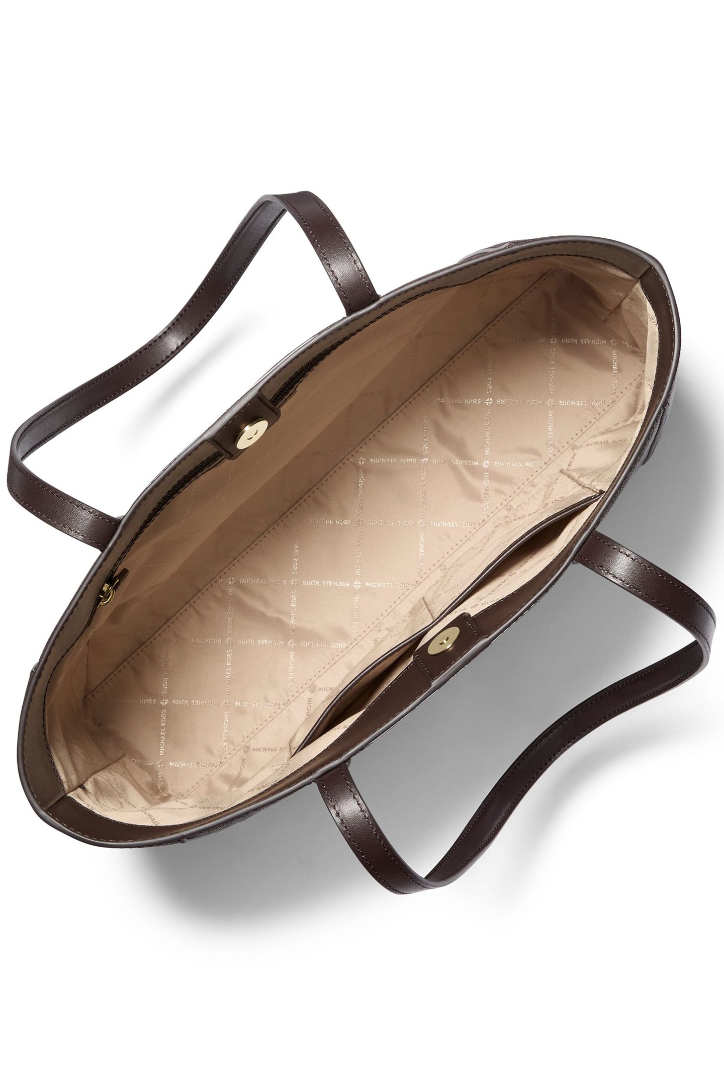 LEATHER EW TOTE BAG IN CHOCOLATE 3