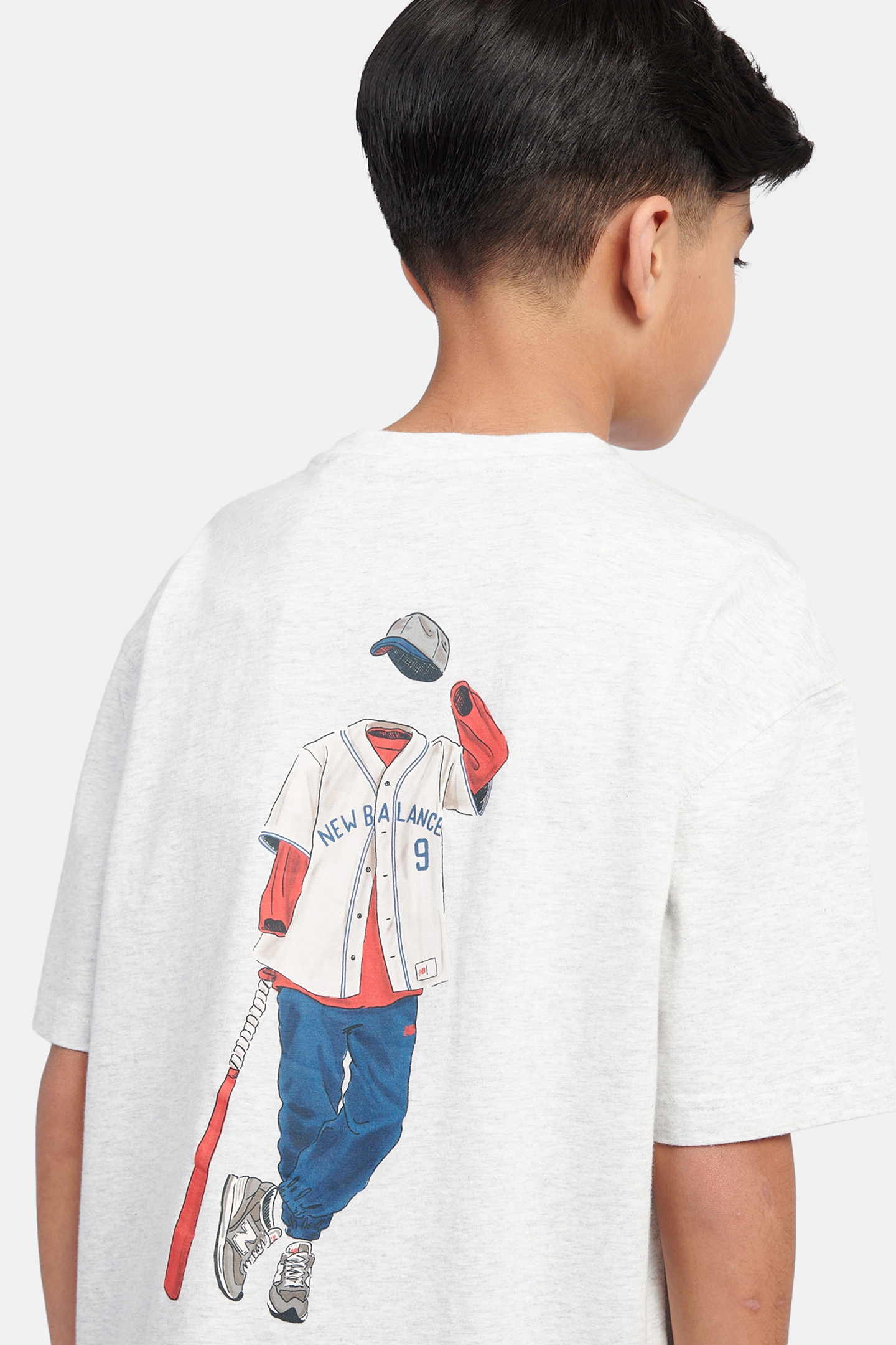 BOYS BASEBALL PLAYER BACK GRAPHIC TEE 8