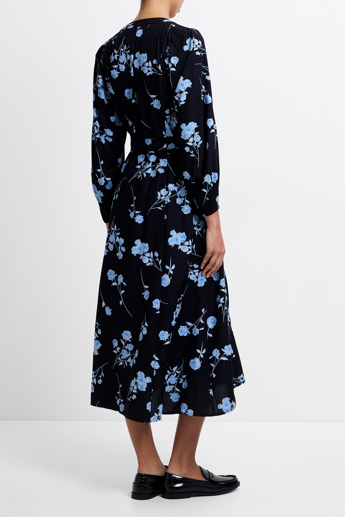 ALLESSANDRA BELT DRESS LS M BLACKOUT/BLUE 2