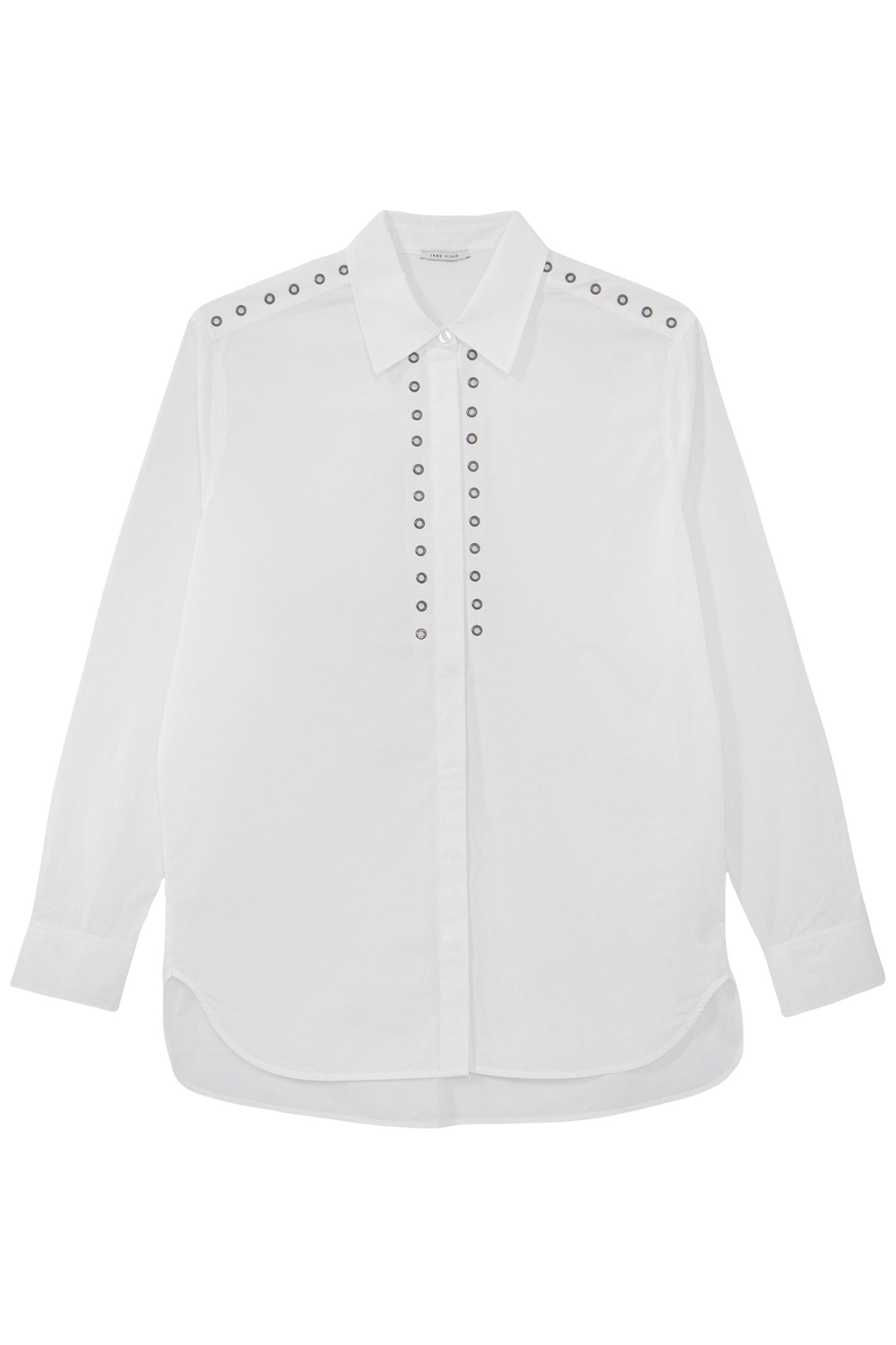WHITE ORGANIC COTTON SHIRT WITH EYELET DESIGN OFF-WHITE 5