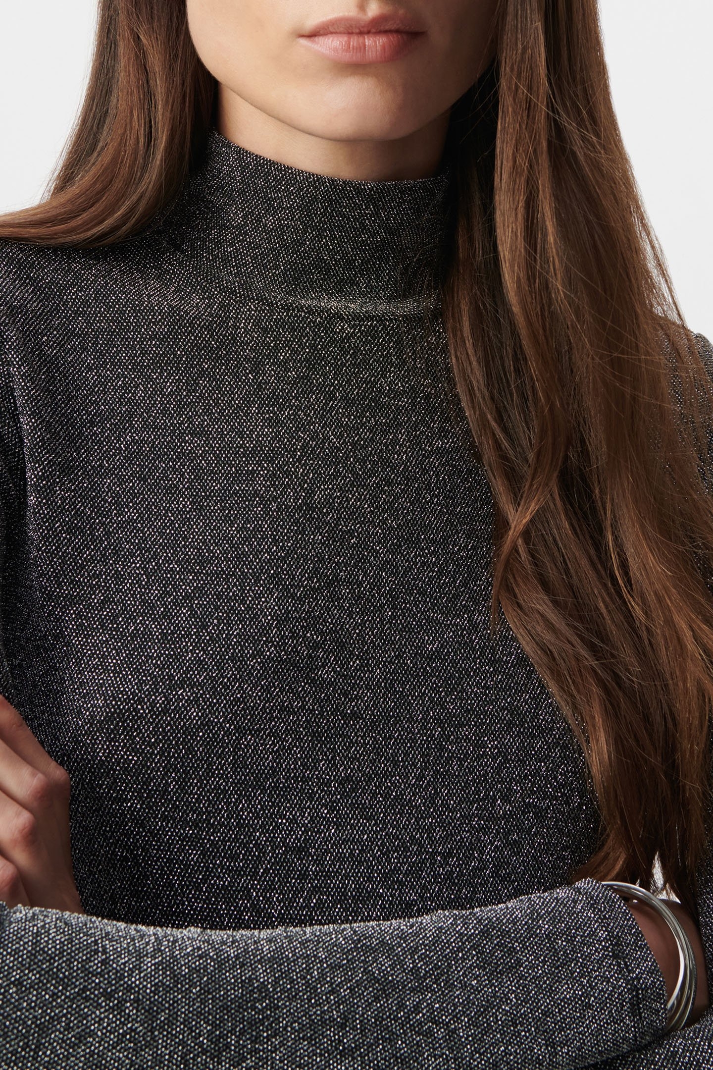 SILVER POCKET TEE WITH SEQUINS MESSAGE SILVER 5