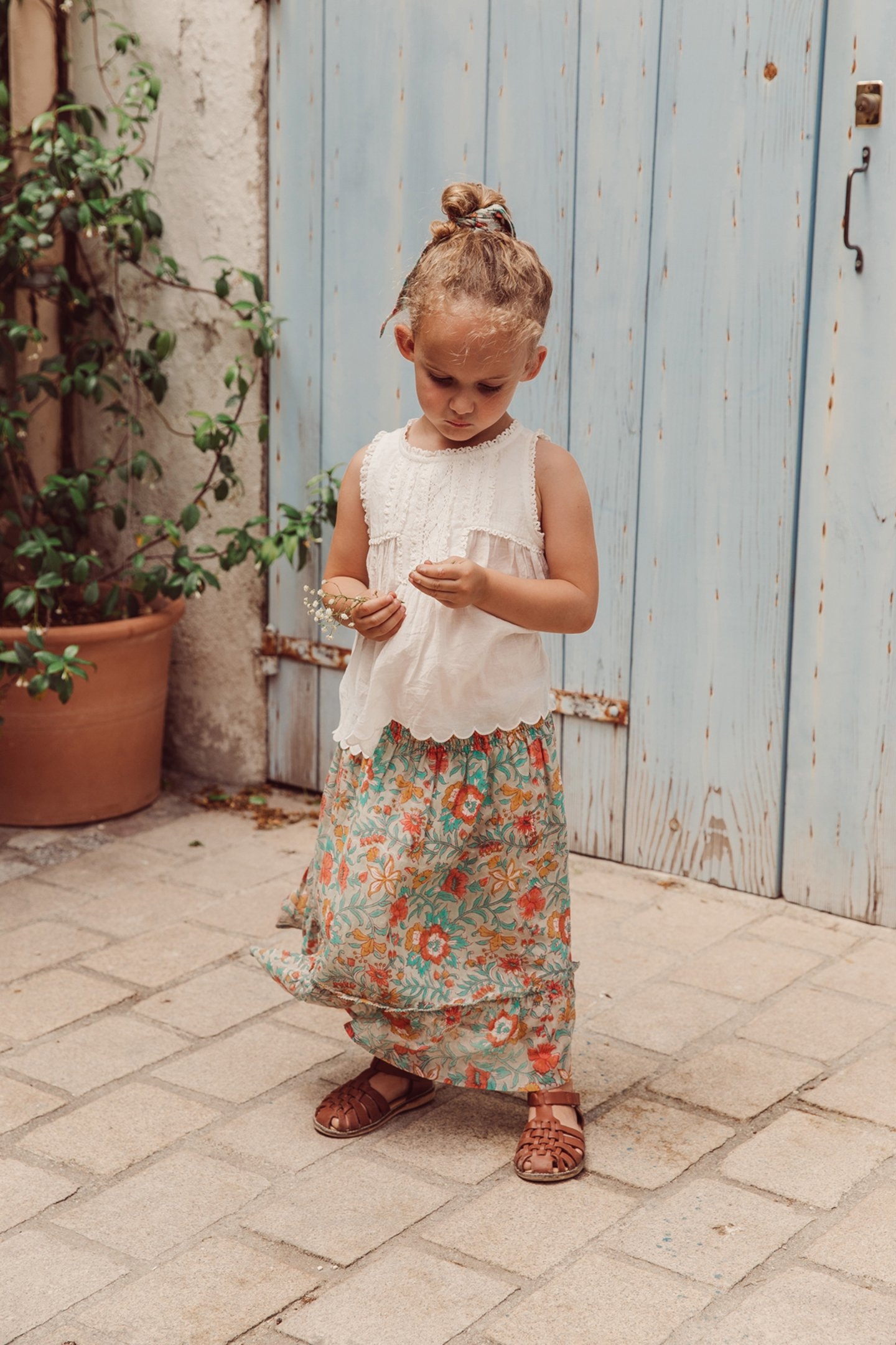 SKIRT ANNETA WATER FLOWERS 1