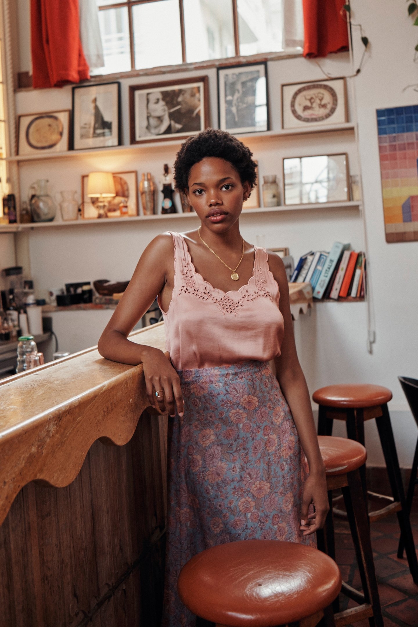 SKIRT ISABELLA BLUE GARDEN FLOWERS 3