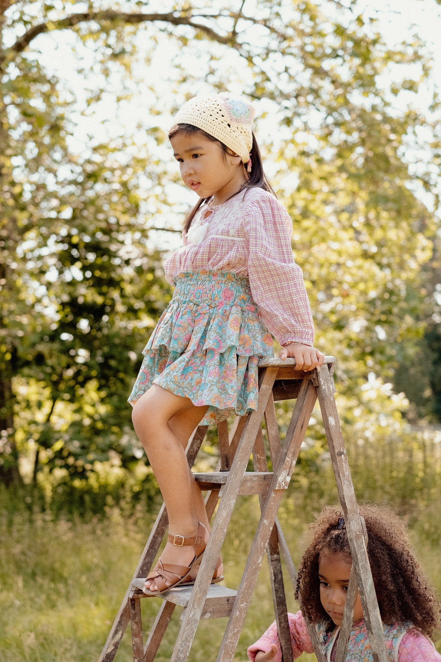 SKIRT ROUMIA WATER RIVER FLOWERS 2