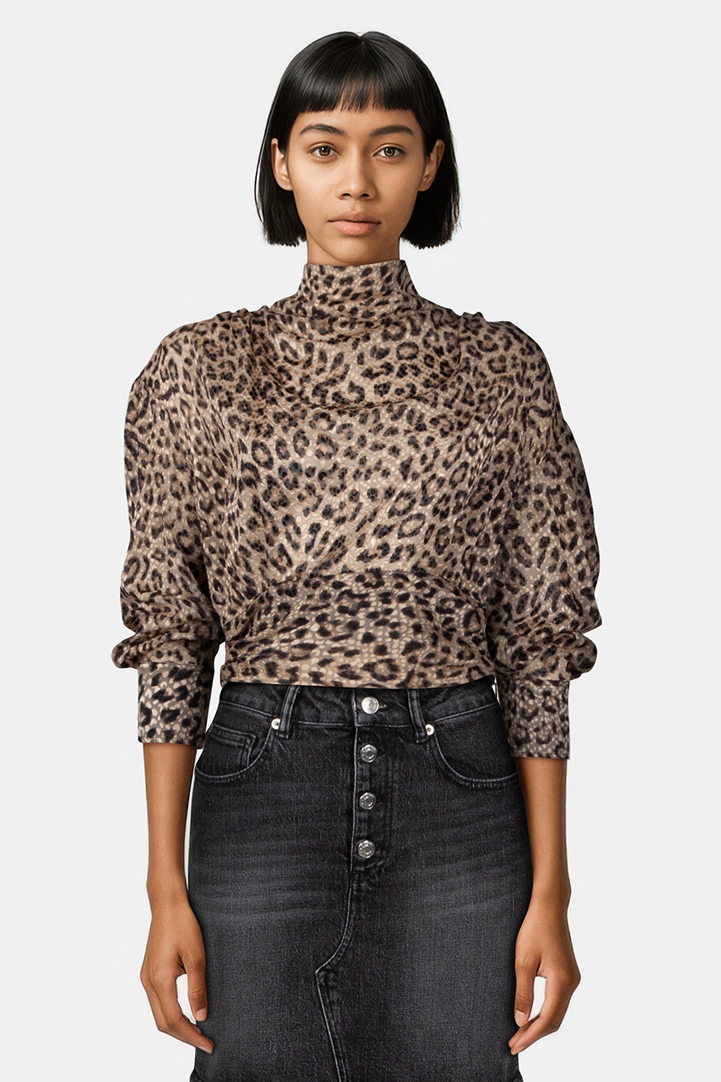 MEIKO TOP BLACK LEOPARD 1